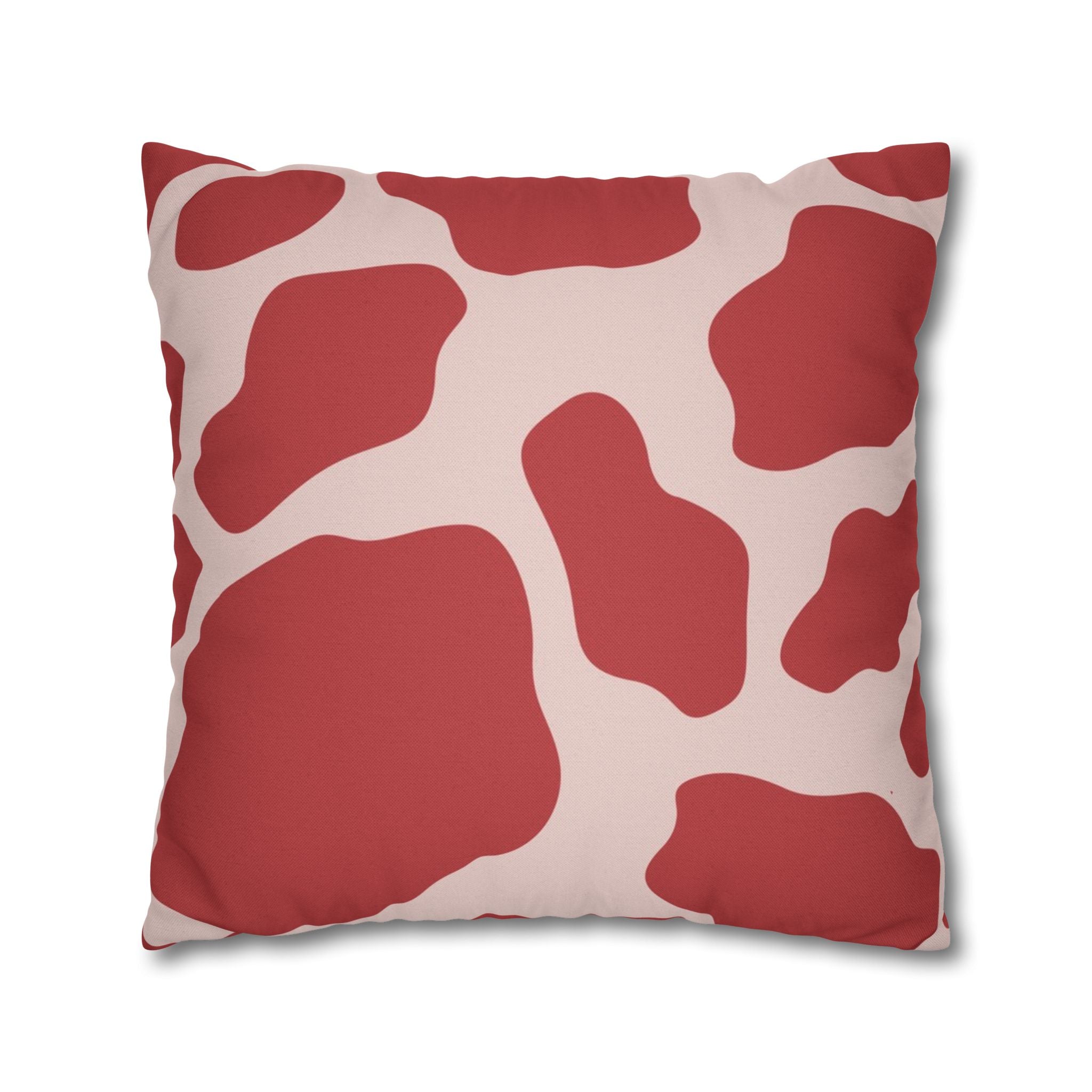 Red and Pink Cow Print Pillow, Artsulli - Art is Long, Life is Short, Home Decor, , , , , , , 