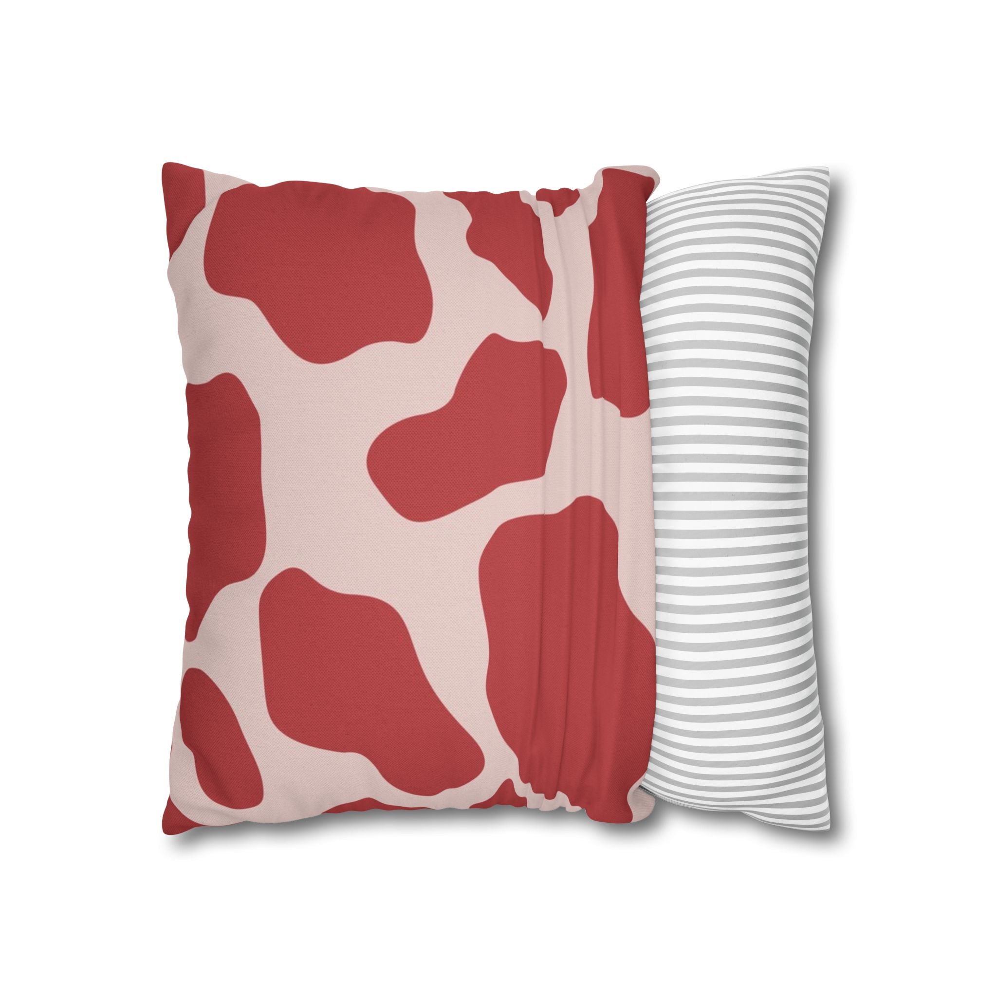 Red and Pink Cow Print Pillow, Artsulli - Art is Long, Life is Short, Home Decor, , , , , , , 