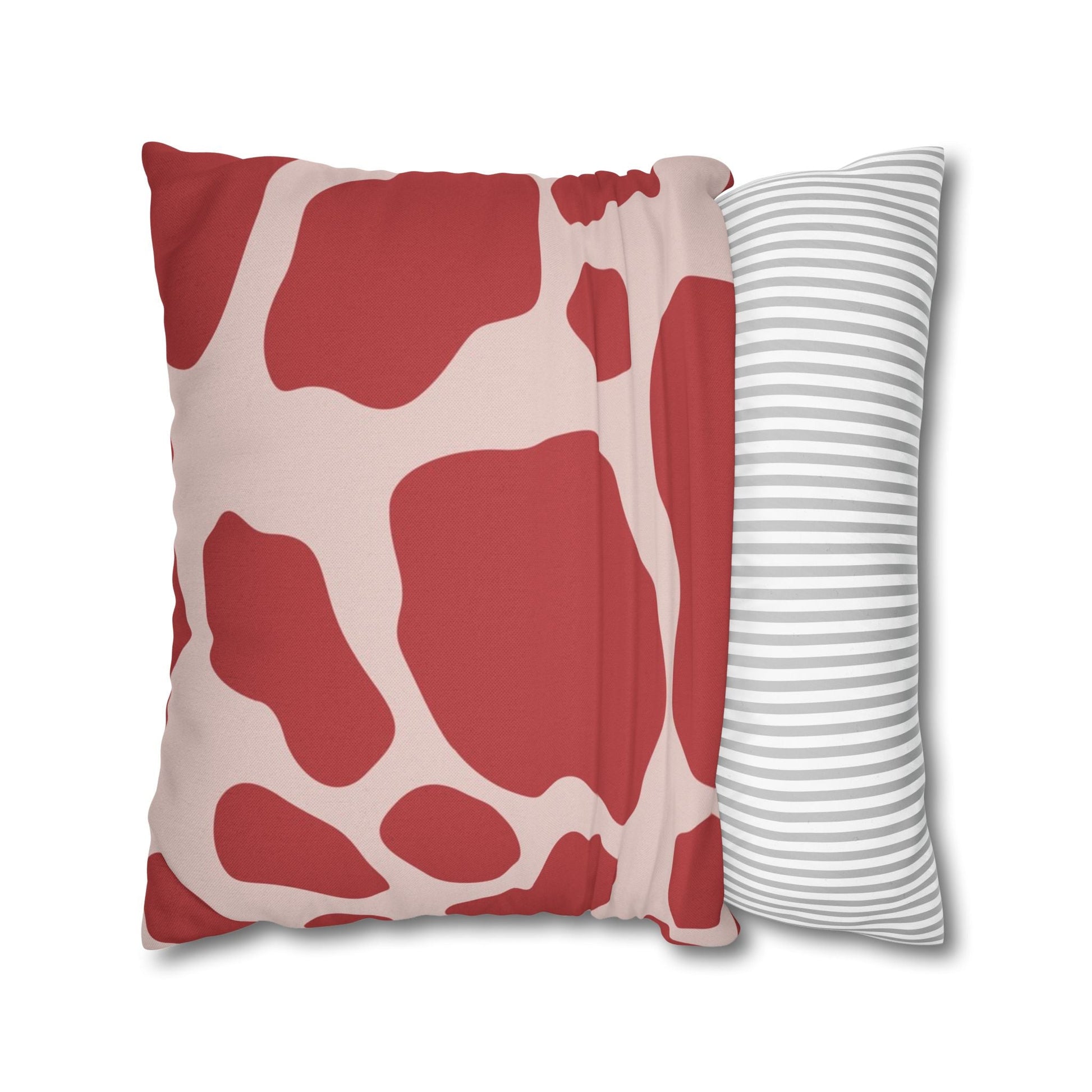 Red and Pink Cow Print Pillow, Artsulli - Art is Long, Life is Short, Home Decor, , , , , , , 