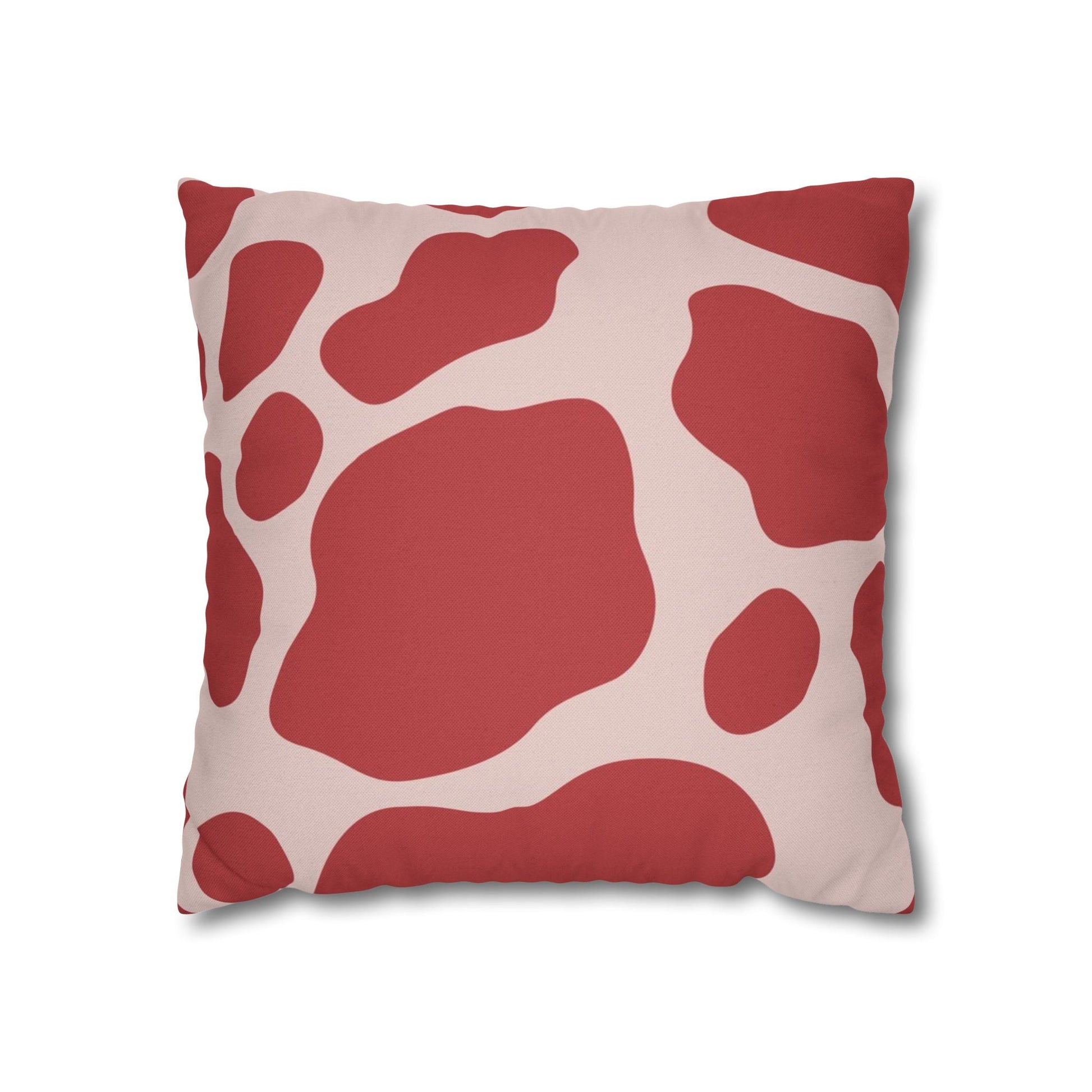 Red and Pink Cow Print Pillow, Artsulli - Art is Long, Life is Short, Home Decor, Size, 16" × 16", , , , , 24135247607042159485