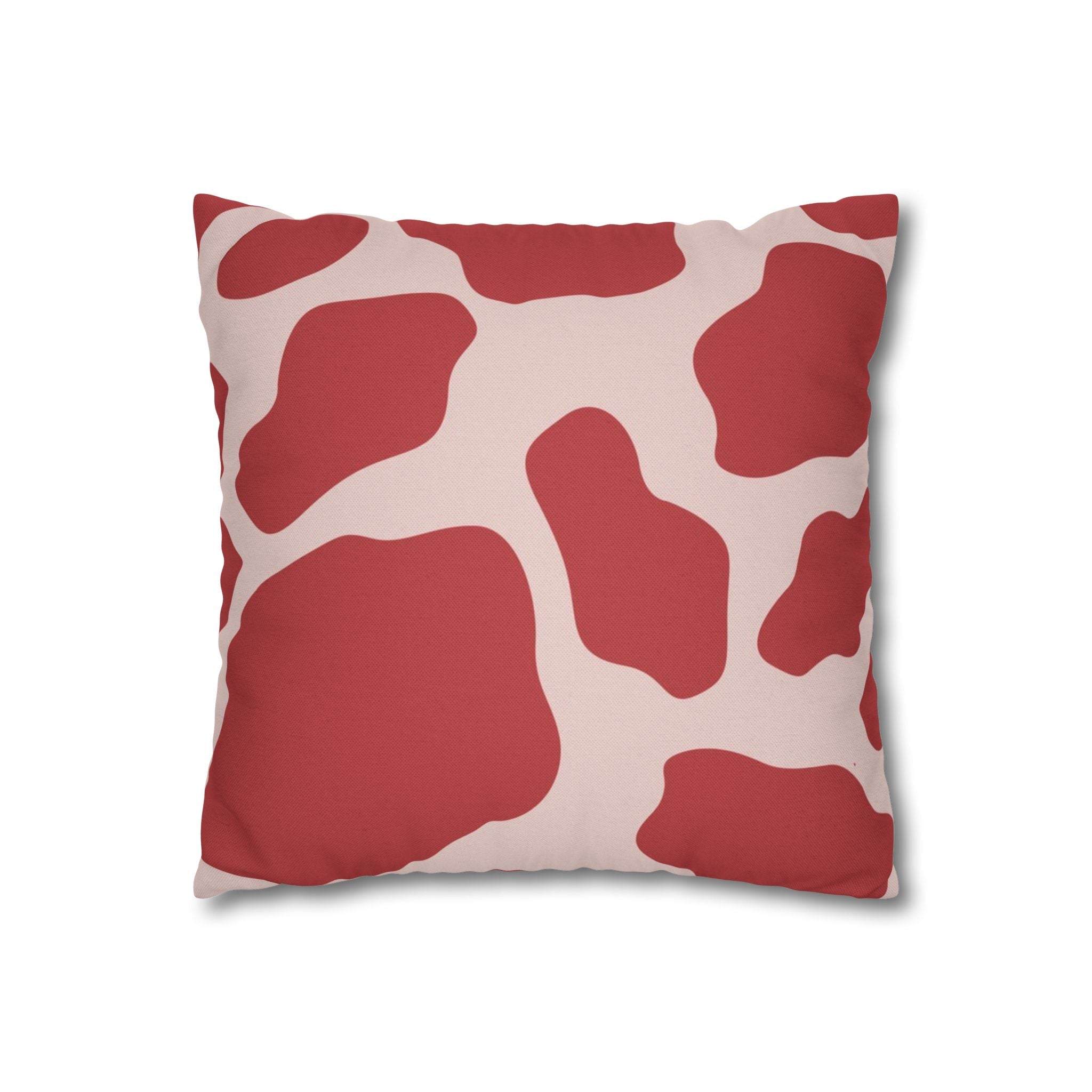 Red and Pink Cow Print Pillow, Artsulli - Art is Long, Life is Short, Home Decor, , , , , , , 