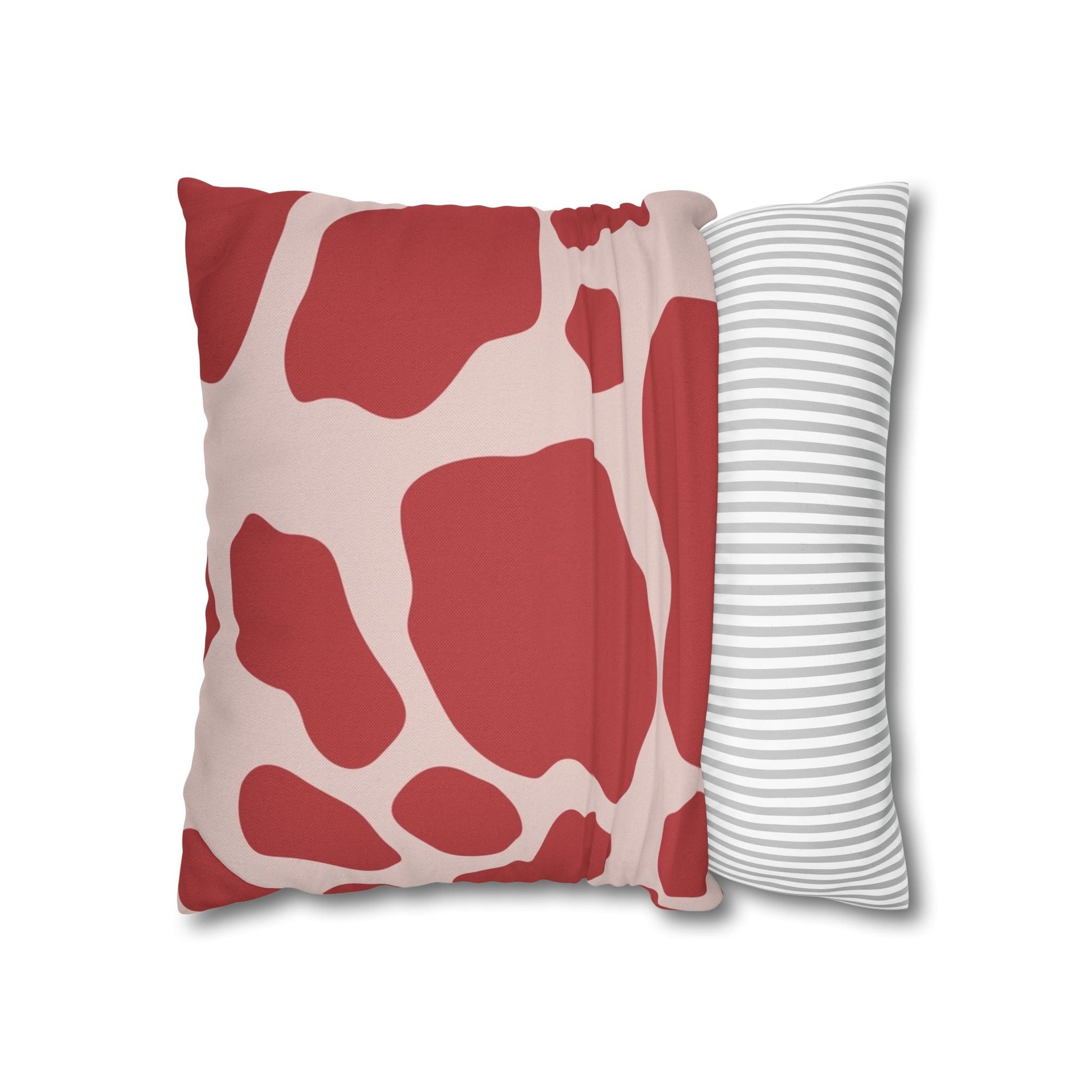 Red and Pink Cow Print Pillow, Artsulli - Art is Long, Life is Short, Home Decor, , , , , , , 