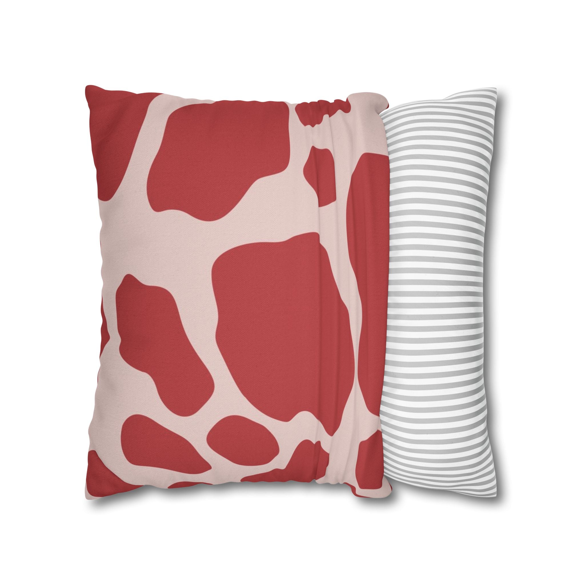 Red and Pink Cow Print Pillow, Artsulli - Art is Long, Life is Short, Home Decor, , , , , , , 