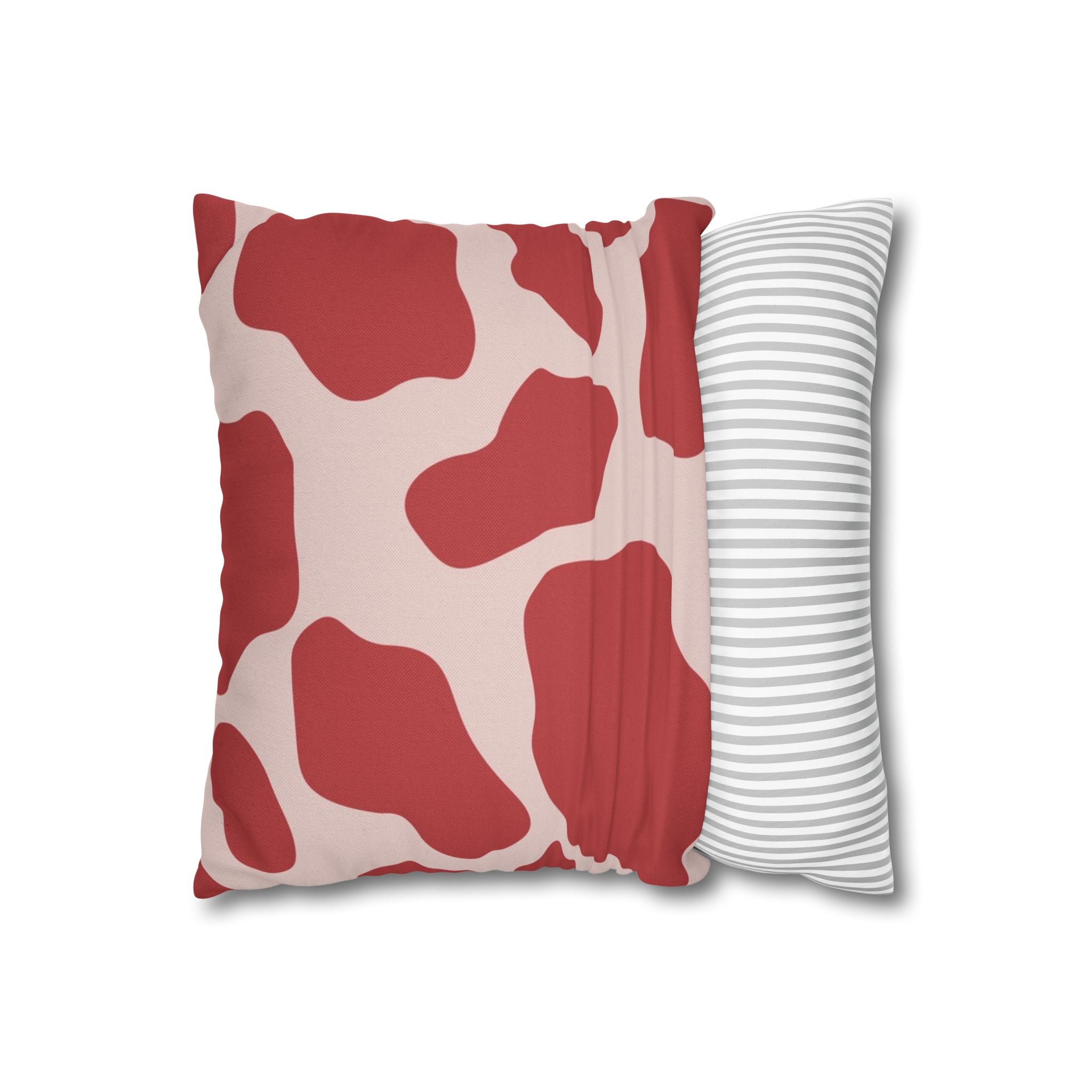 Red and Pink Cow Print Pillow, Artsulli - Art is Long, Life is Short, Home Decor, , , , , , , 