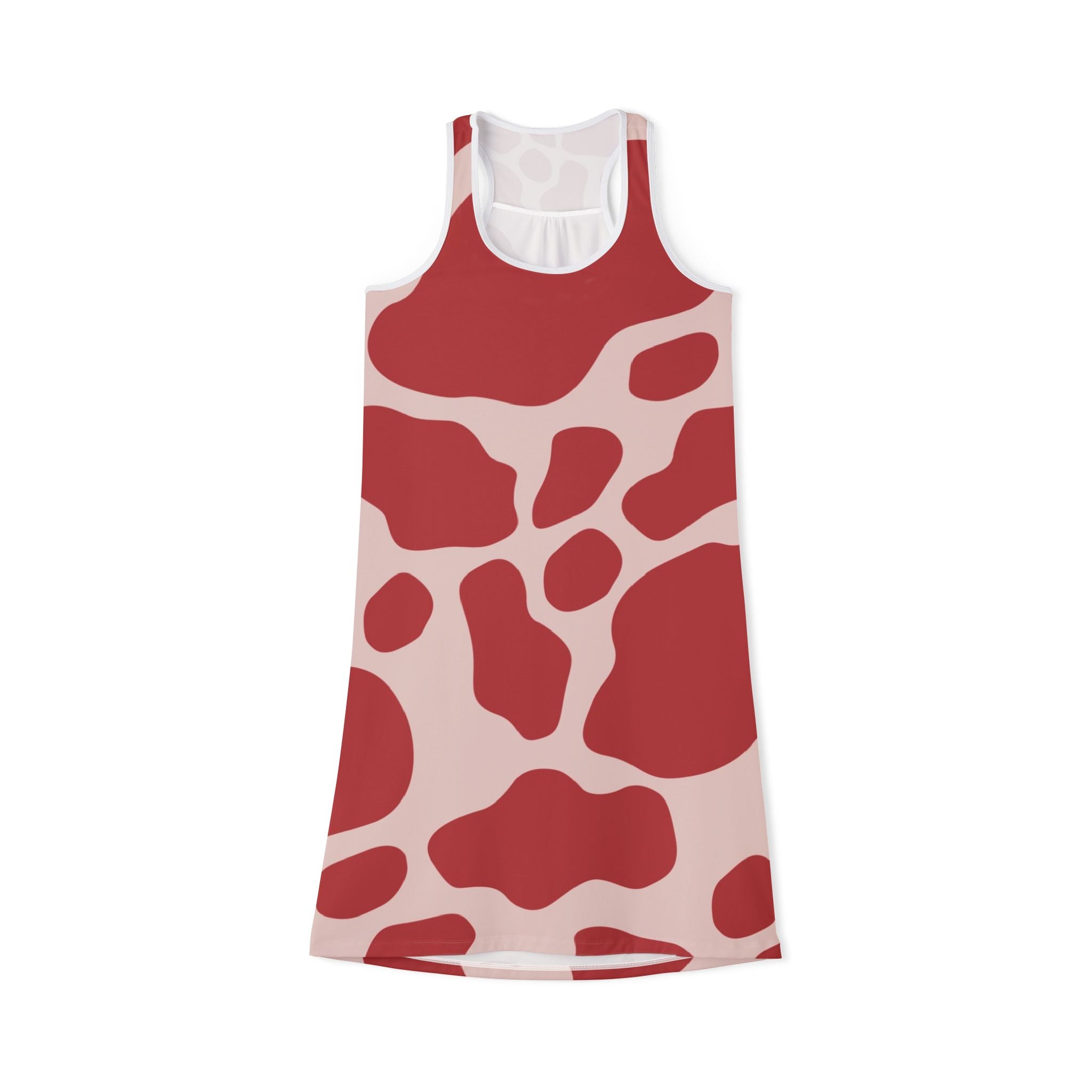 Red and Pink Cow Print Tank Dress, Artsulli - Art is Long, Life is Short, Tank Top, Size, XS, Color, White, , , 24427342946720605316
