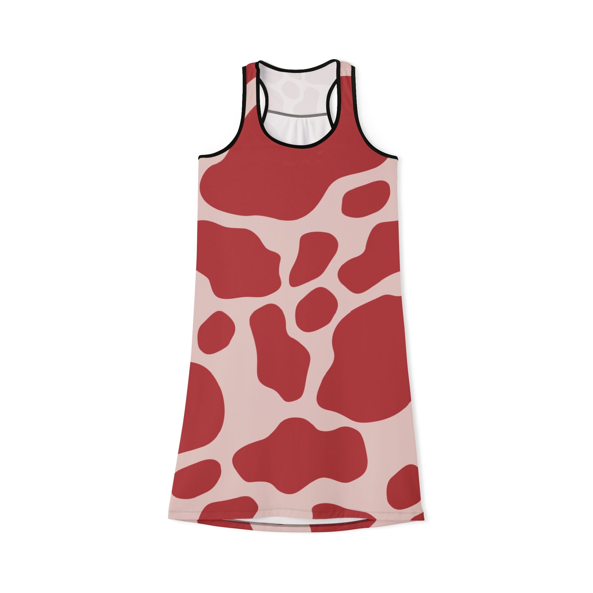 Red and Pink Cow Print Tank Dress, Artsulli - Art is Long, Life is Short, Tank Top, Size, XS, Color, Black, , , 16377065895937722412