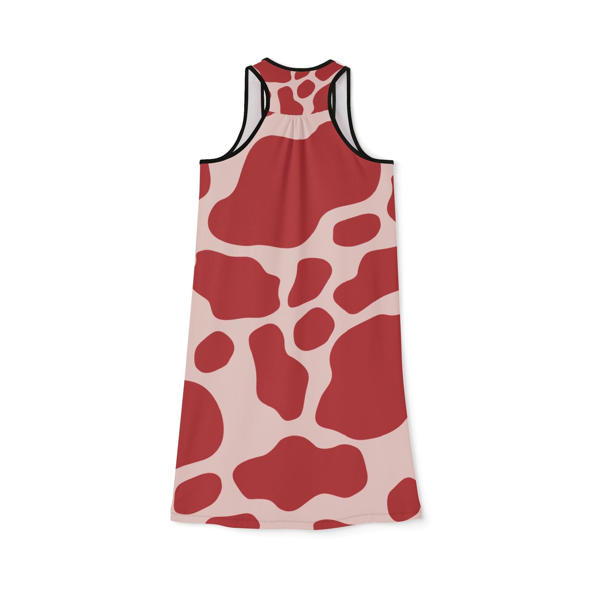 Red and Pink Cow Print Tank Dress, Artsulli - Art is Long, Life is Short, Tank Top, , , , , , , 