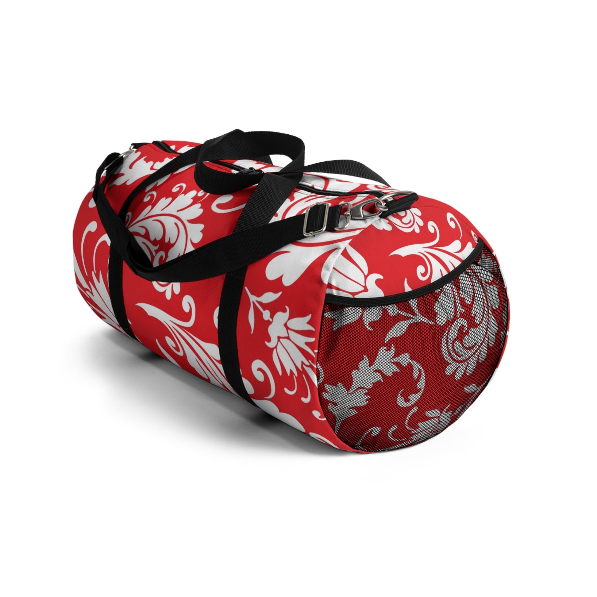Red and White Damask Duffel Bag, Artsulli - Art is Long, Life is Short, Bags, , , , , , , 