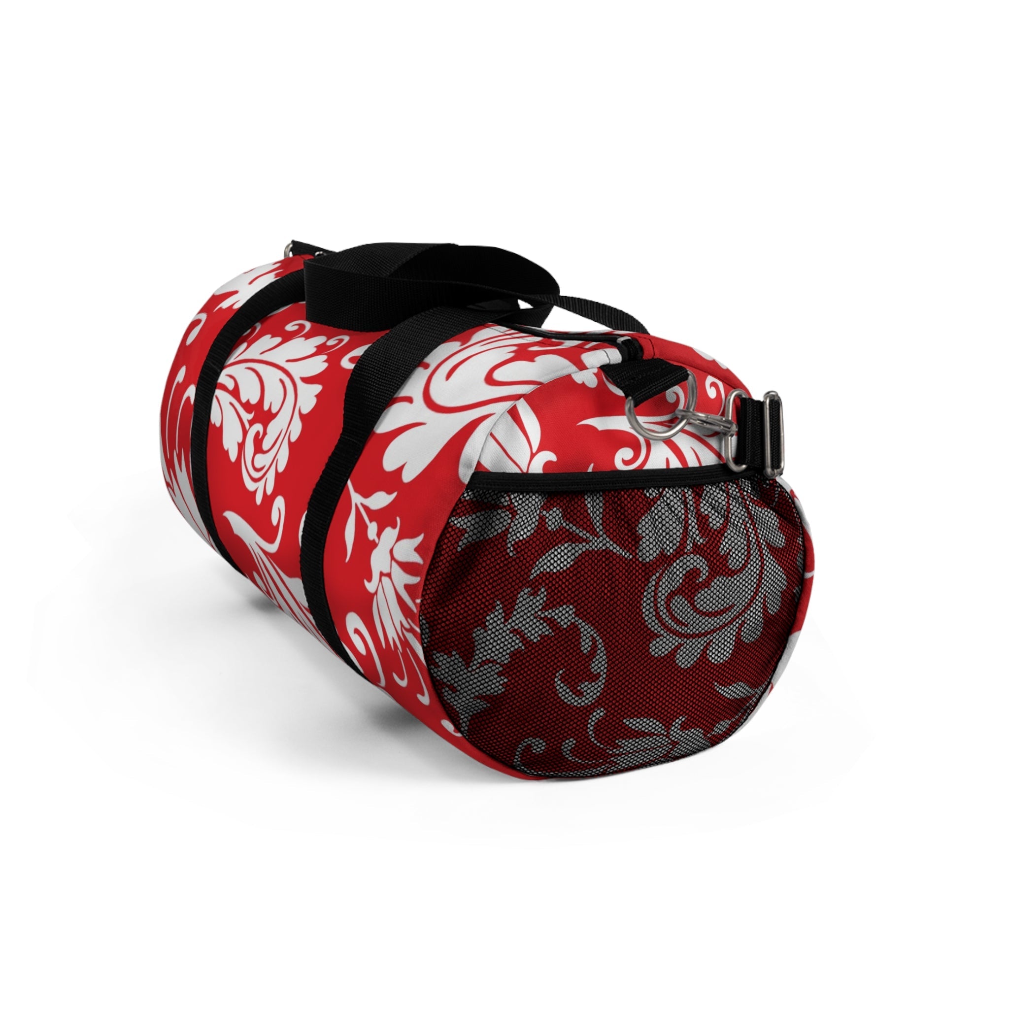 Red and White Damask Duffel Bag, Artsulli - Art is Long, Life is Short, Bags, , , , , , , 