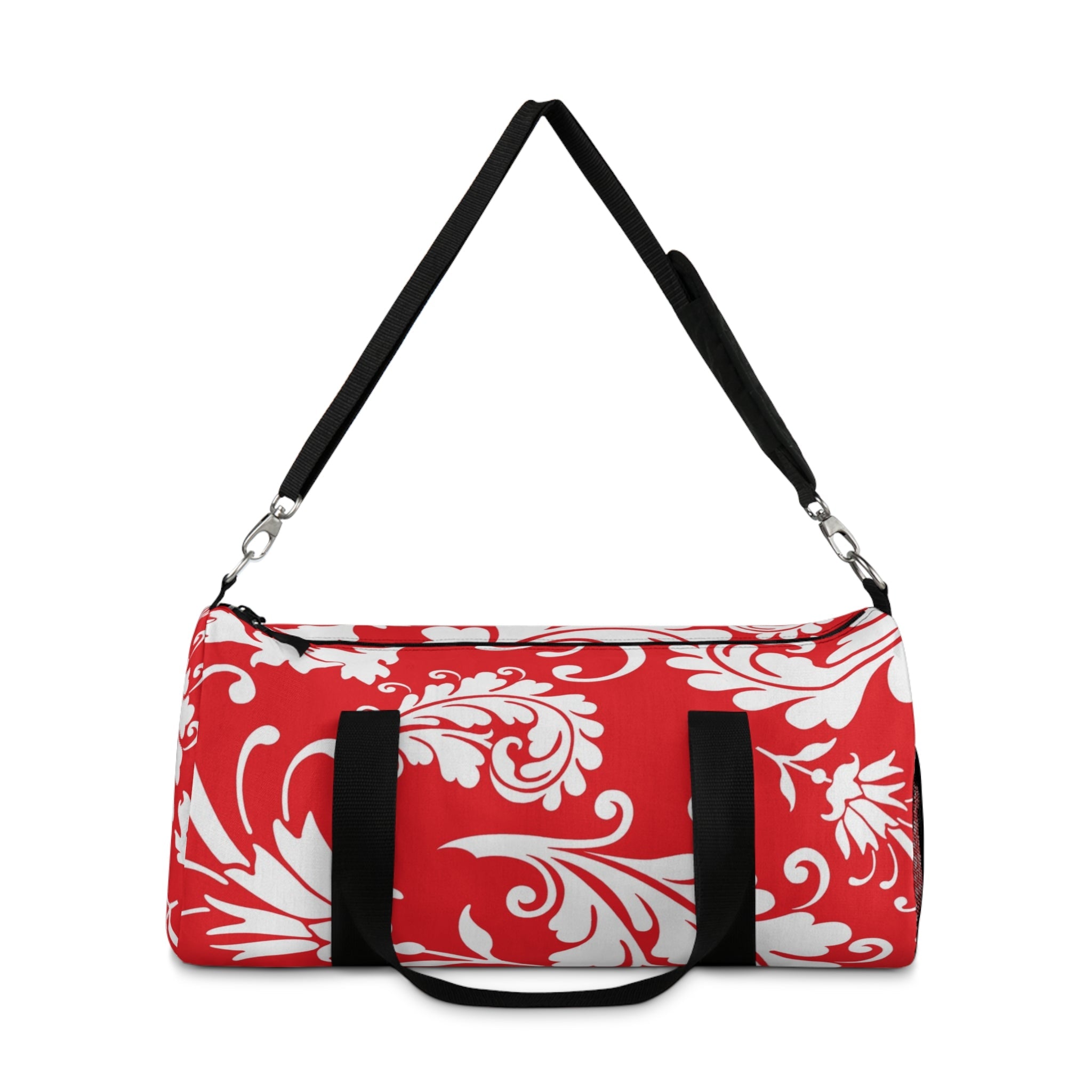 Red and White Damask Duffel Bag, Artsulli - Art is Long, Life is Short, Bags, , , , , , , 