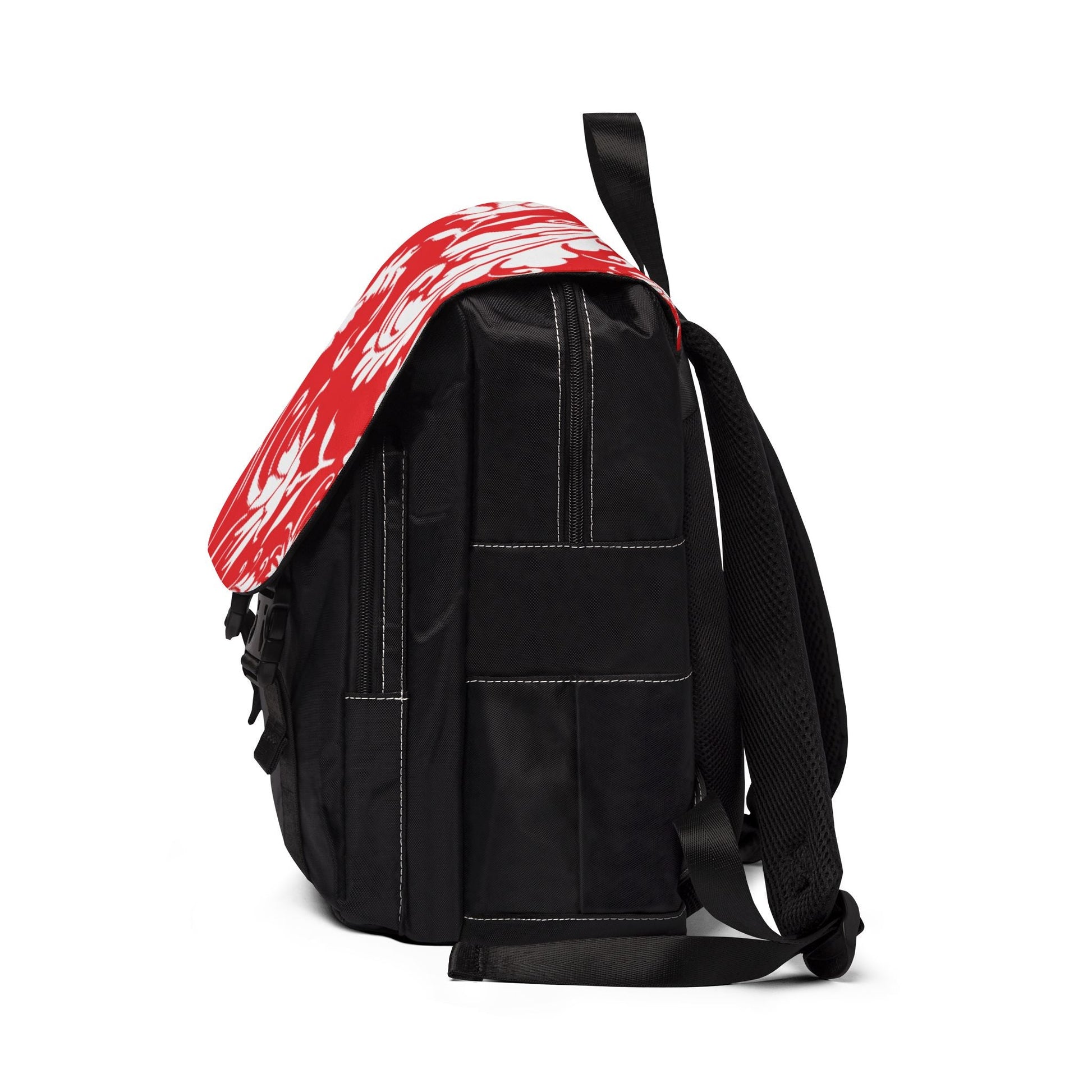 Red and White Floral Backpack, Artsulli - Art is Long, Life is Short, Bags, , , , , , , 
