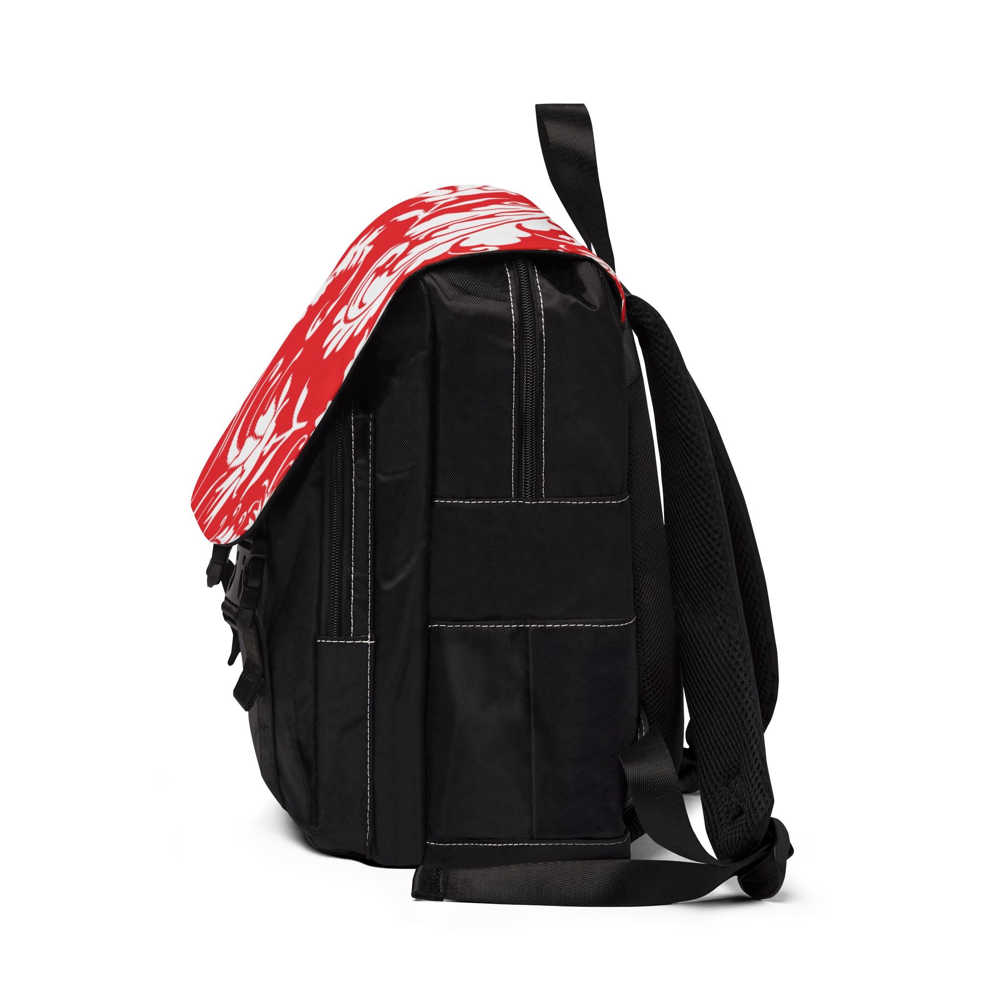 Red and White Floral Backpack, Artsulli - Art is Long, Life is Short, Bags, , , , , , , 