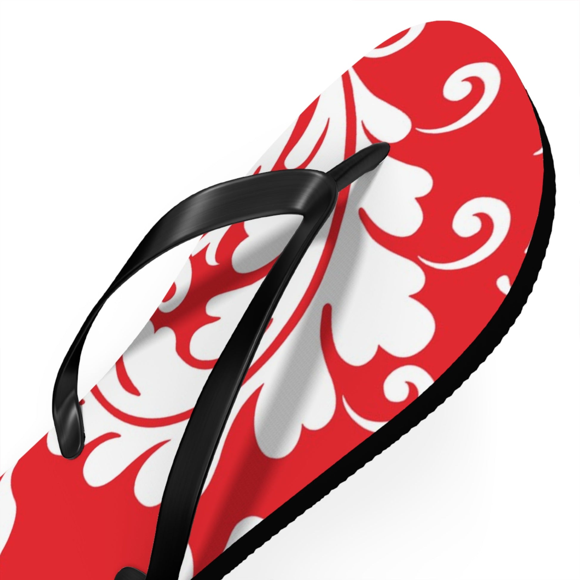 Red and White Patterned Flip Flops, Artsulli - Art is Long, Life is Short, Shoes, , , , , , , 