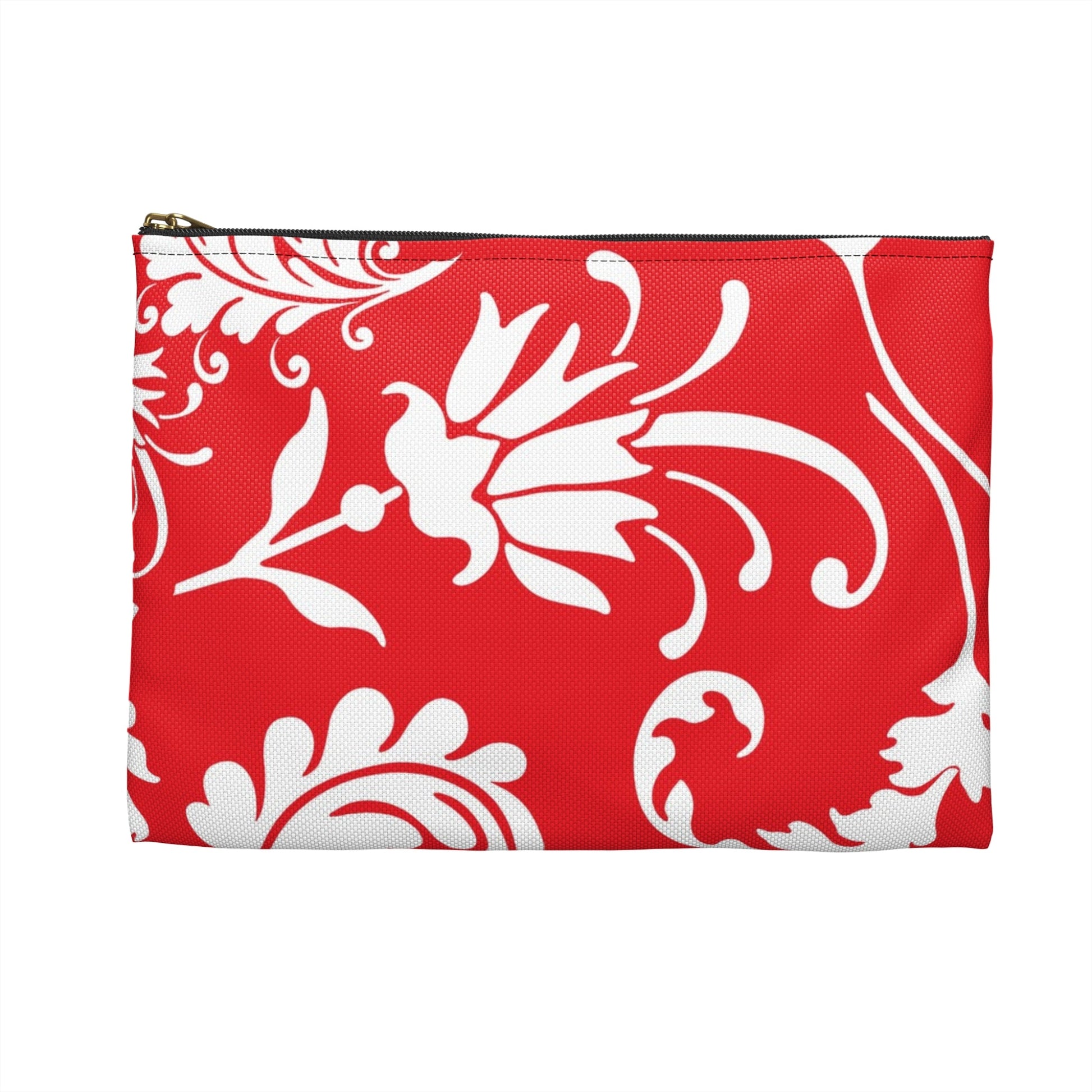 Red and White Patterned Zippered Pouch, Artsulli - Art is Long, Life is Short, Bags, , , , , , , 