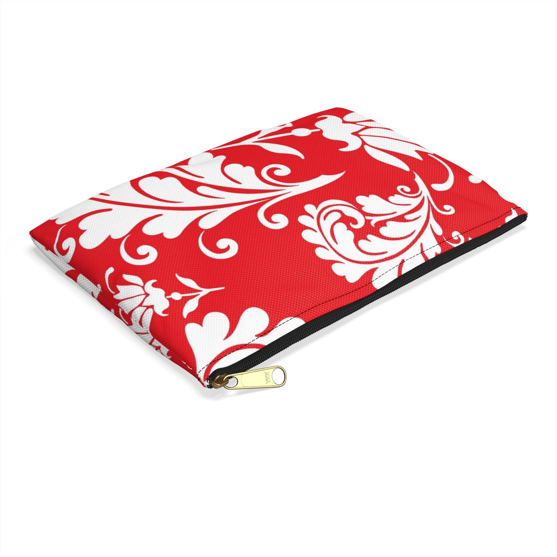 Red and White Patterned Zippered Pouch, Artsulli - Art is Long, Life is Short, Bags, , , , , , , 