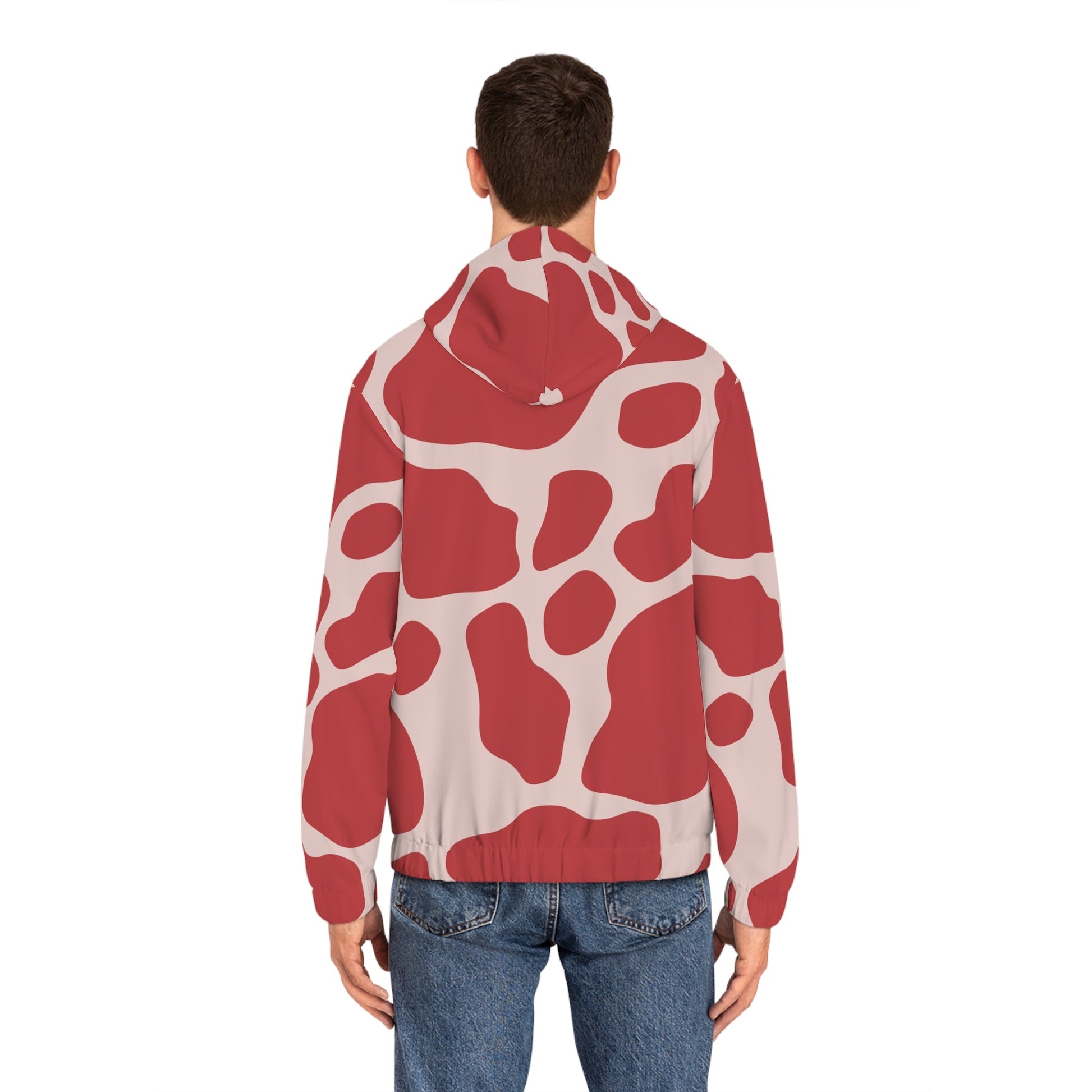 Red and White Spotted Zip Hoodie, Artsulli - Art is Long, Life is Short, All Over Prints, , , , , , , 
