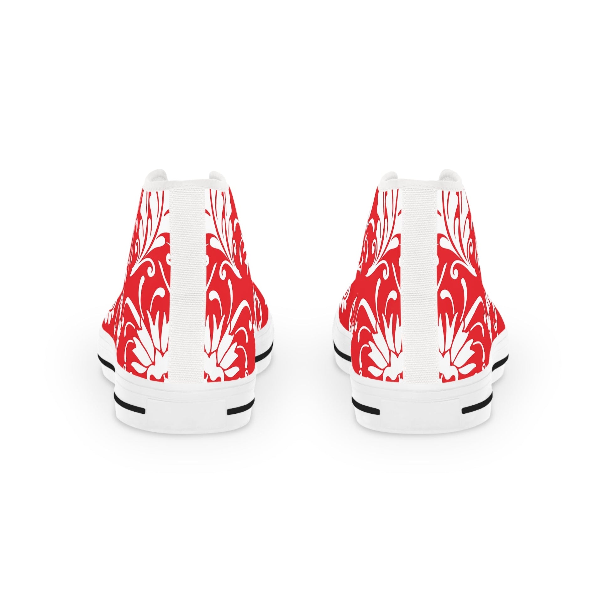 Red Floral High-Top Sneakers, Artsulli - Art is Long, Life is Short, Shoes, , , , , , , 