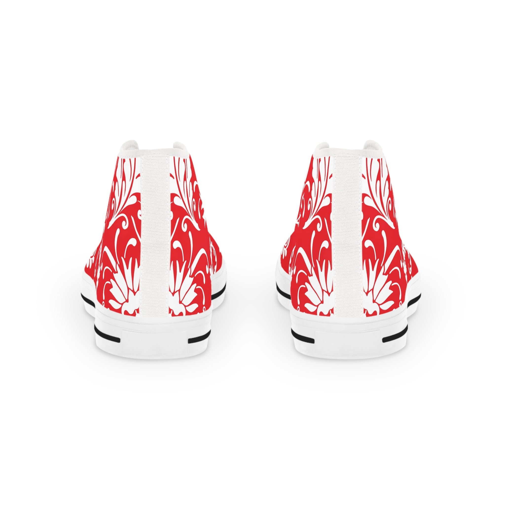 Red Floral High-Top Sneakers, Artsulli - Art is Long, Life is Short, Shoes, , , , , , , 