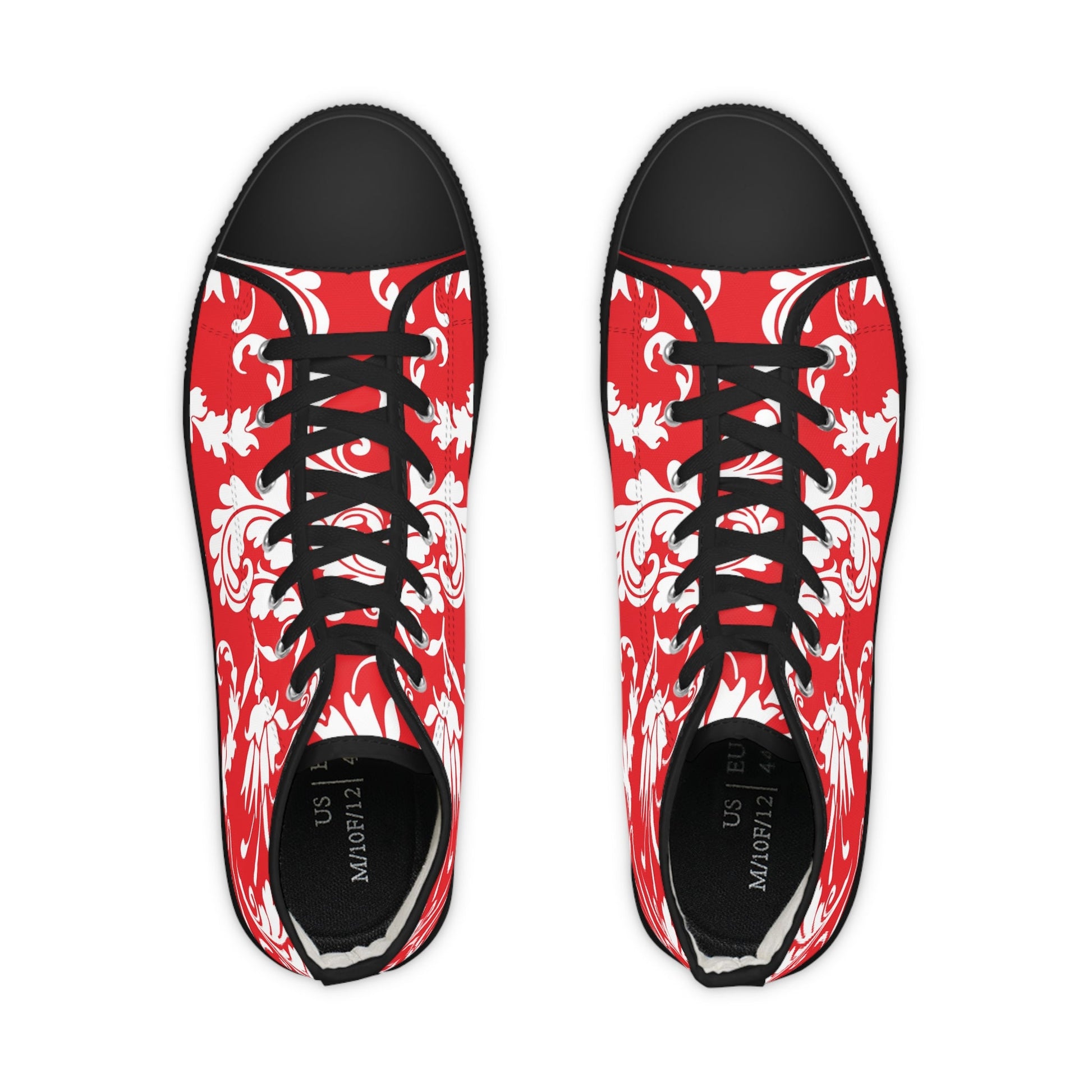 Red Floral High-Top Sneakers, Artsulli - Art is Long, Life is Short, Shoes, , , , , , , 