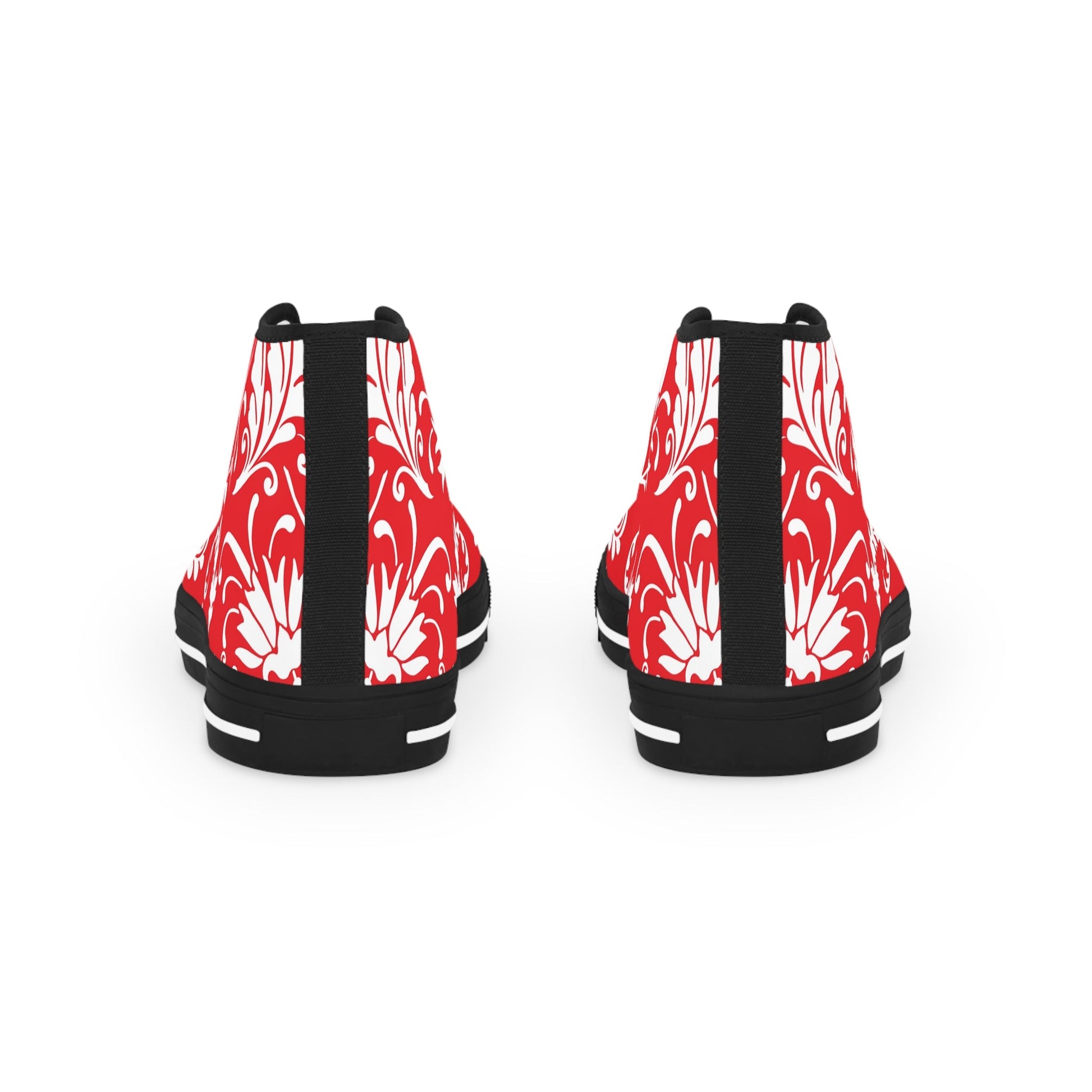 Red Floral High-Top Sneakers, Artsulli - Art is Long, Life is Short, Shoes, , , , , , , 