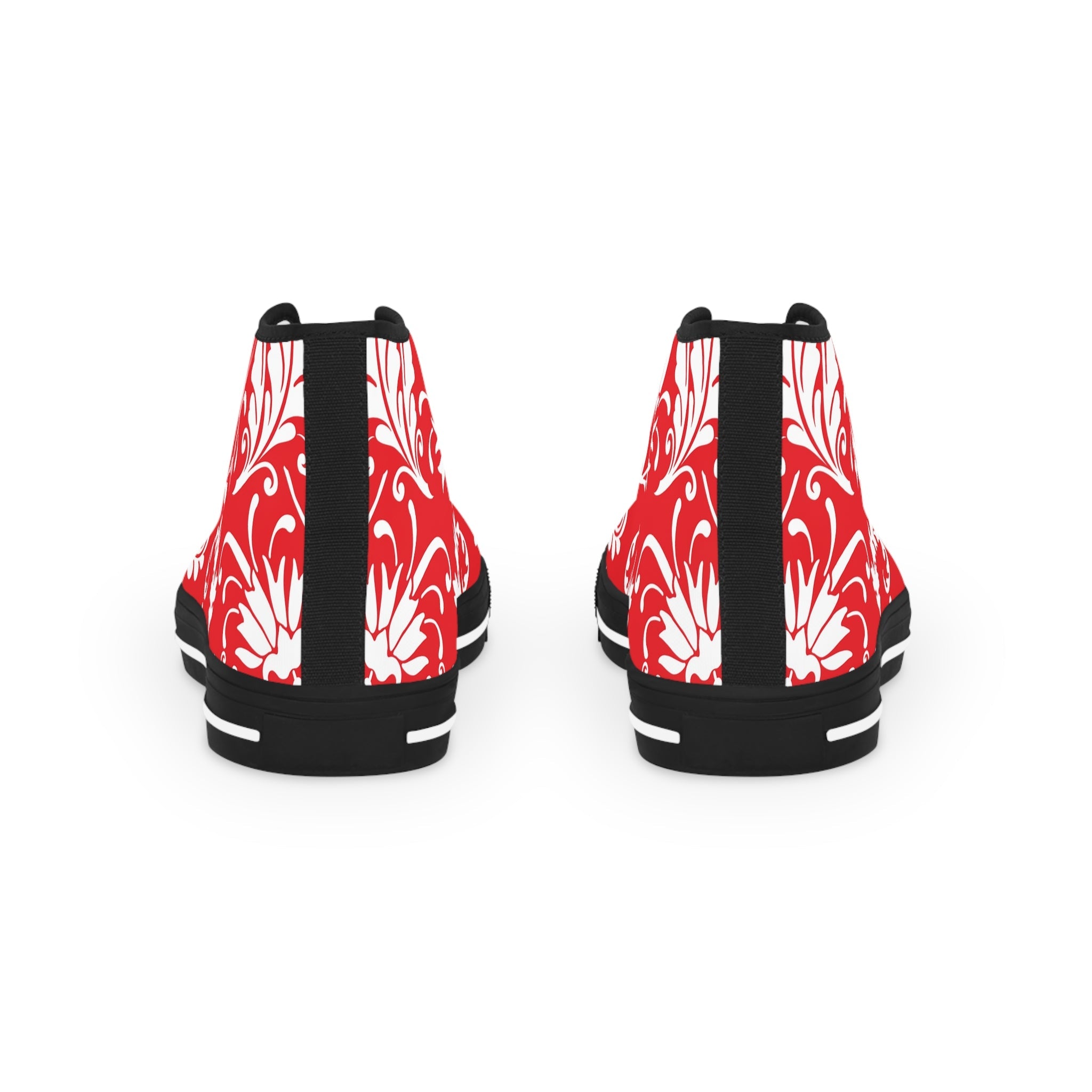 Red Floral High-Top Sneakers, Artsulli - Art is Long, Life is Short, Shoes, , , , , , , 