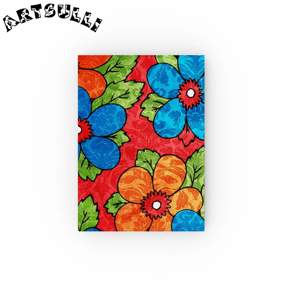 Red Floral Journal with High-Quality 90gsm Paper, Artsulli - Art is Long, Life is Short, Paper products, , , , , , , 
