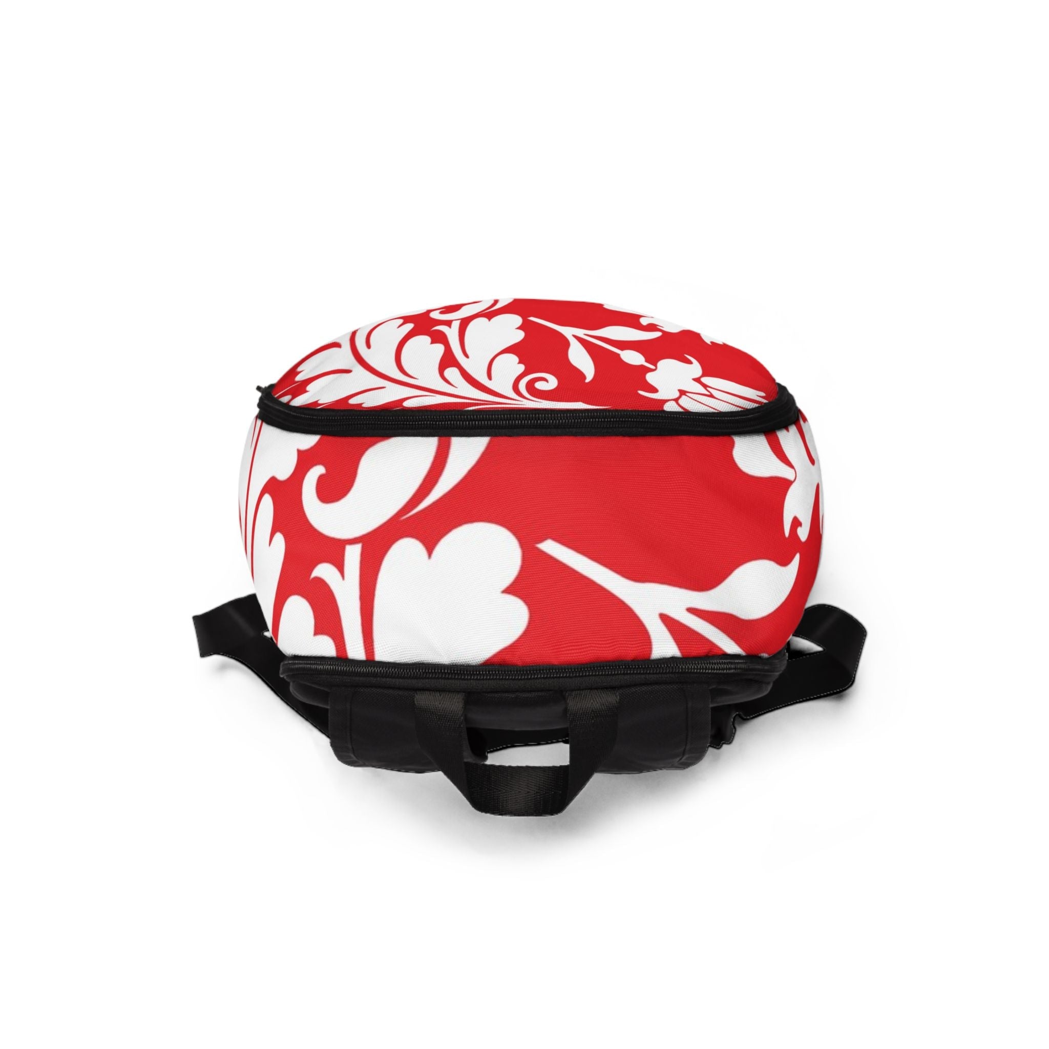 Red Floral Pattern Backpack, Artsulli - Art is Long, Life is Short, Bags, , , , , , , 