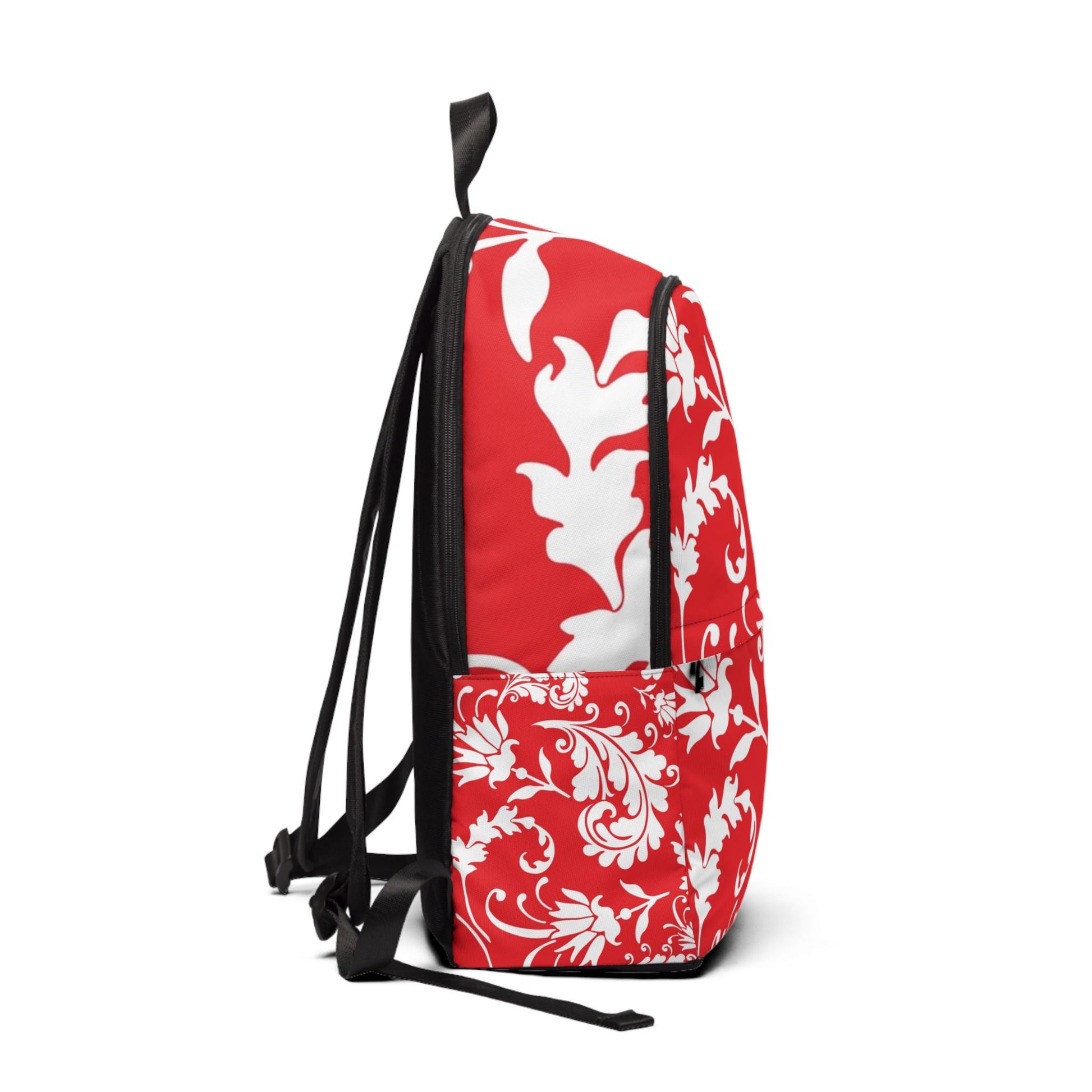 Red Floral Pattern Backpack, Artsulli - Art is Long, Life is Short, Bags, , , , , , , 