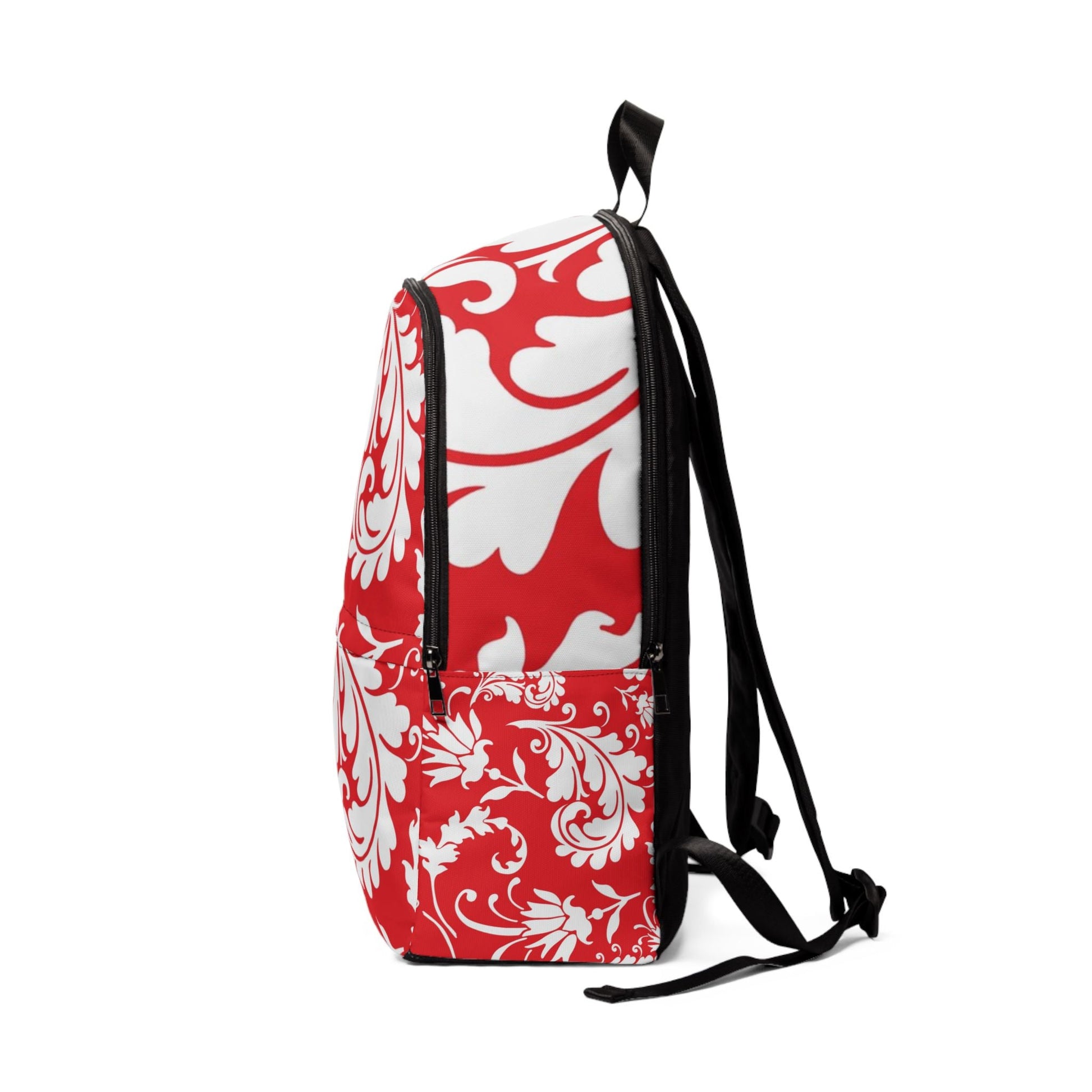 Red Floral Pattern Backpack, Artsulli - Art is Long, Life is Short, Bags, , , , , , , 