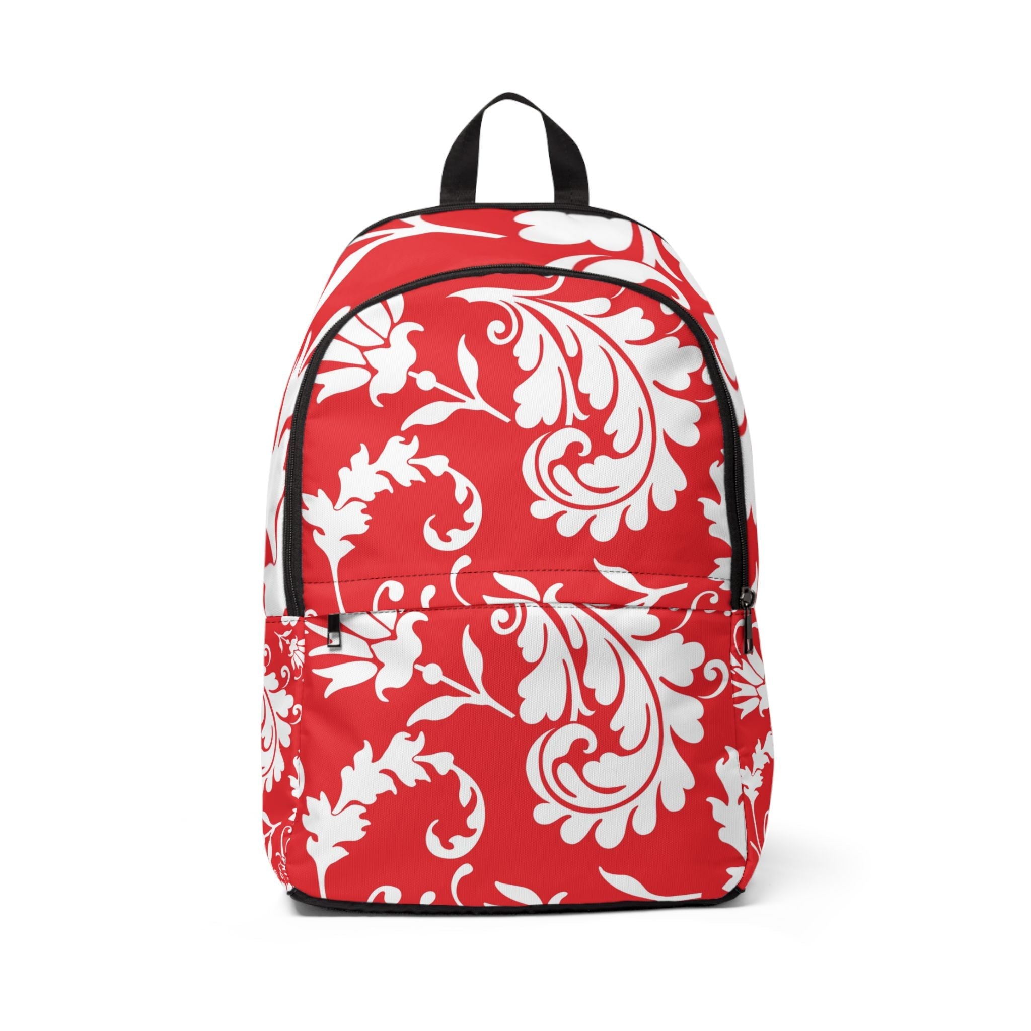 Red Floral Pattern Backpack, Artsulli - Art is Long, Life is Short, Bags, Size, One size, , , , , 12894299757990484908