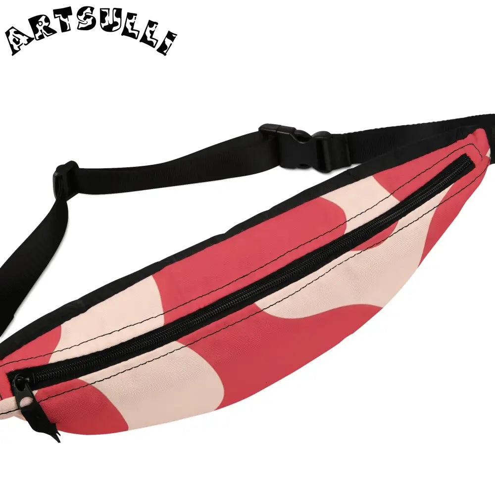 JAKKOUTTHEBXX Red and Pink Abstract Fanny Pack 2025