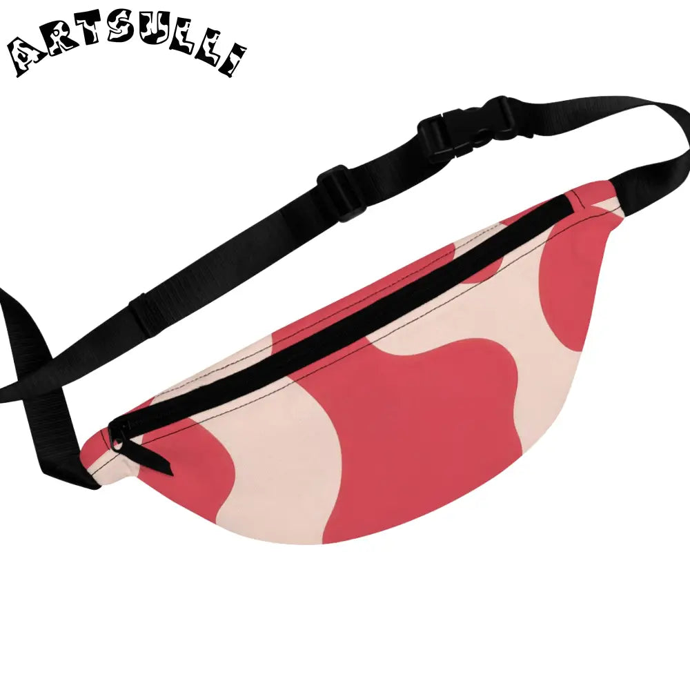 JAKKOUTTHEBXX Red and Pink Abstract Fanny Pack 2025