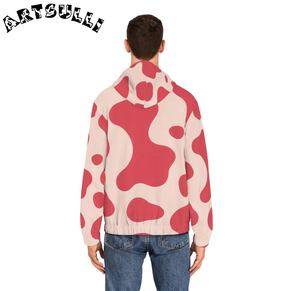 JAKKOUTTHEBXX Cow Illustration Printed Zip Hoodie 2025