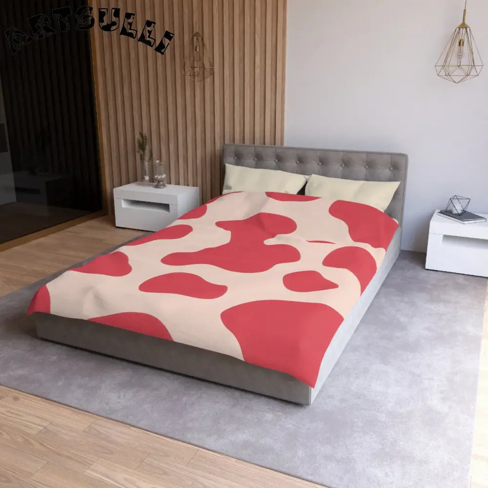 JAKKOUTTHEBXX Red Cow Art Printed Duvet Cover 2025