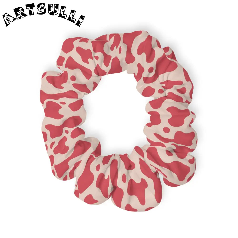 JAKKOUTTHEBXX Red and White Spotted Illustration Printed Scrunchie 2025