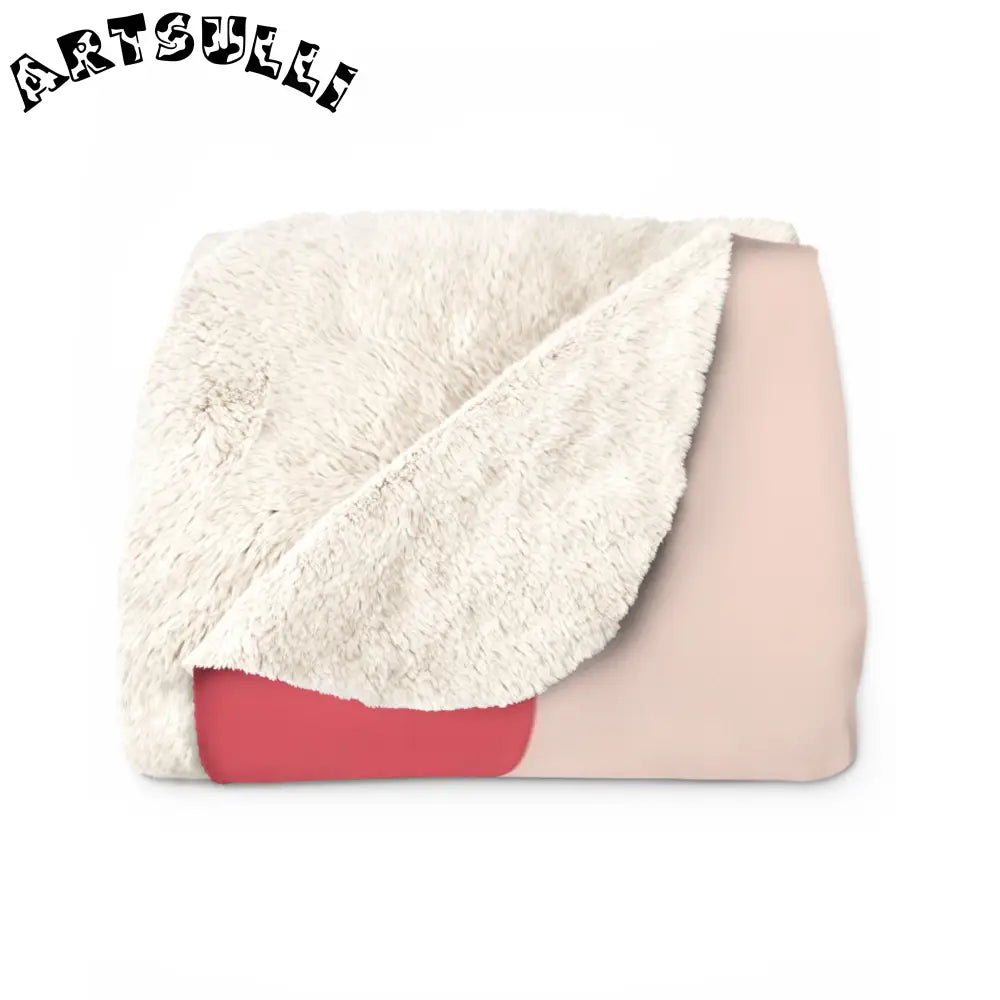 JAKKOUTTHEBXX Red and White Cow Print Sherpa Fleece Blanket 2025