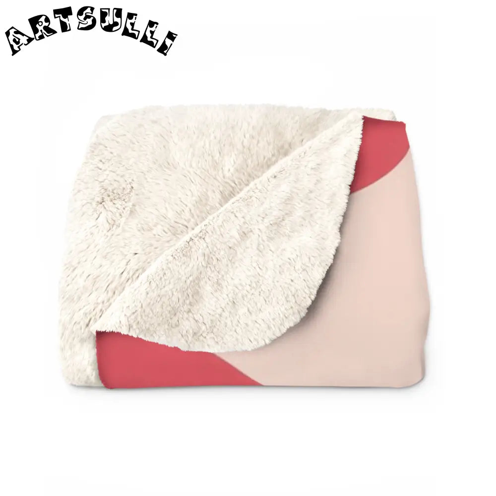 JAKKOUTTHEBXX Red and White Cow Print Sherpa Fleece Blanket 2025