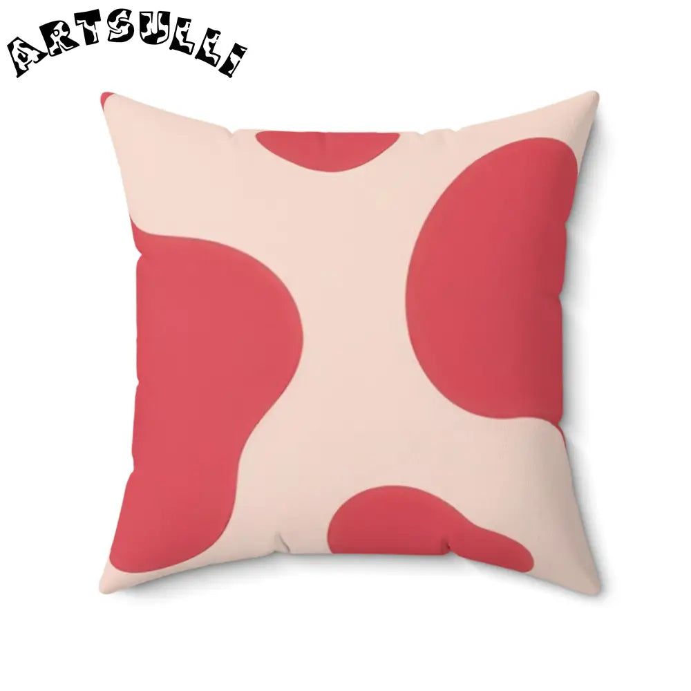 JAKKOUTTHEBXX Red Abstract Illustration Printed Throw Pillow 2025