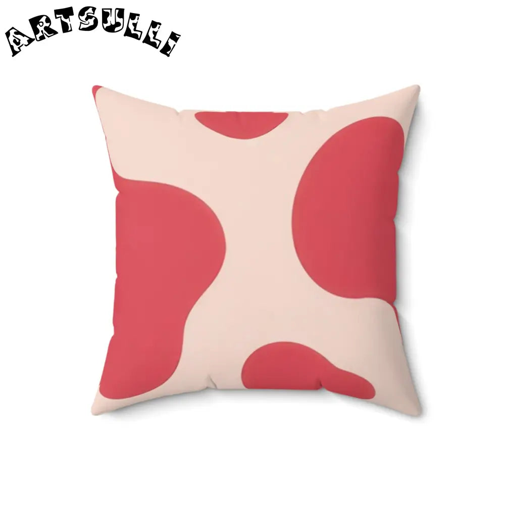JAKKOUTTHEBXX Red Abstract Illustration Printed Throw Pillow 2025
