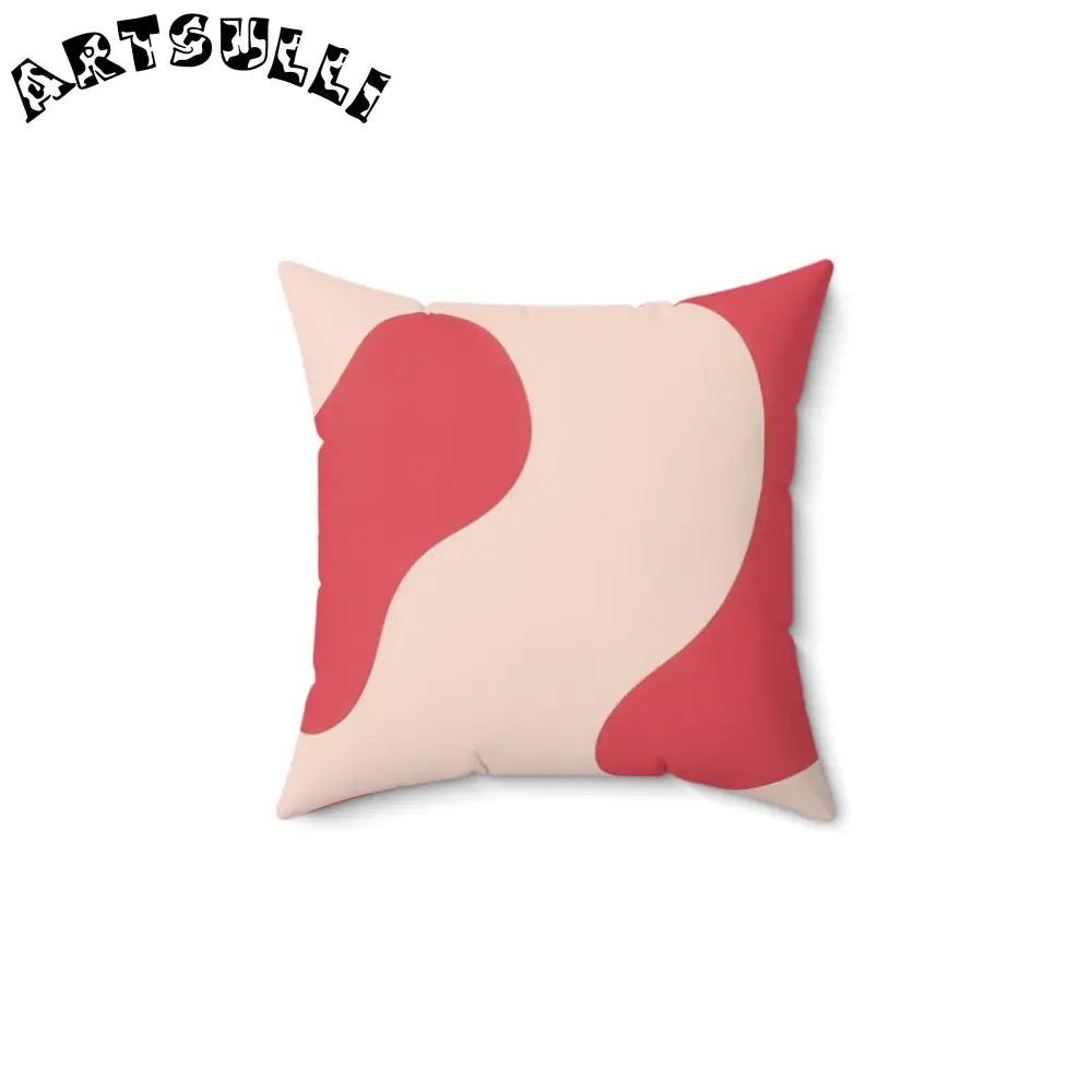 JAKKOUTTHEBXX Red Abstract Illustration Printed Throw Pillow 2025
