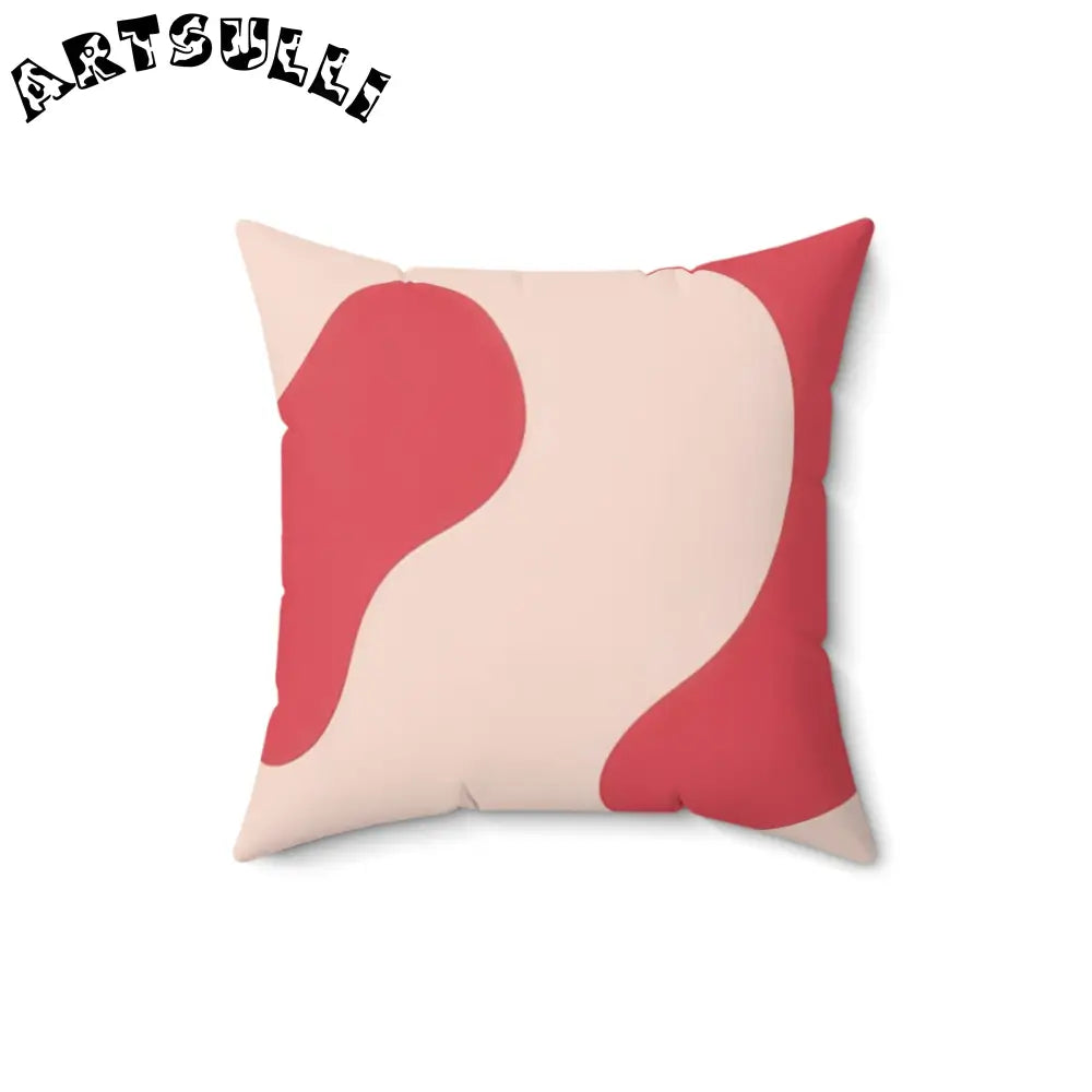 JAKKOUTTHEBXX Red Abstract Illustration Printed Throw Pillow 2025