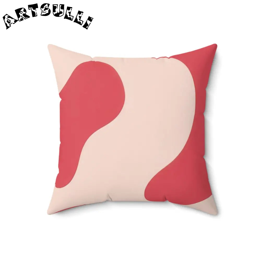 JAKKOUTTHEBXX Red Abstract Illustration Printed Throw Pillow 2025