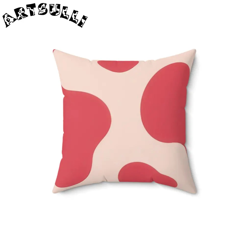 JAKKOUTTHEBXX Red Abstract Illustration Printed Throw Pillow 2025