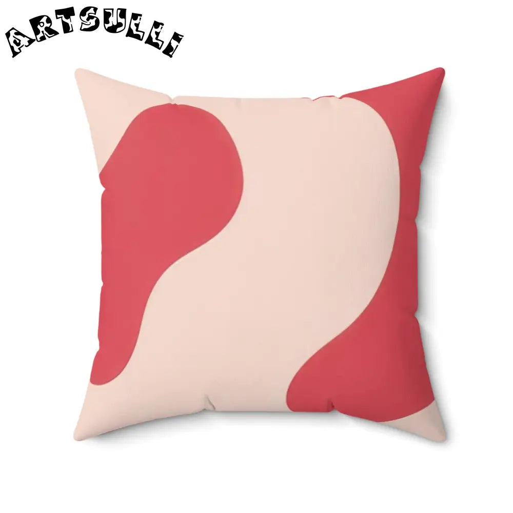 JAKKOUTTHEBXX Red Abstract Illustration Printed Throw Pillow 2025