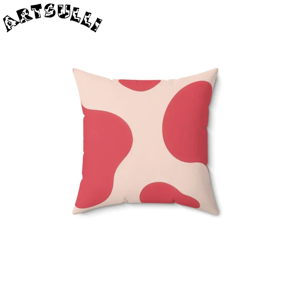 JAKKOUTTHEBXX Red Abstract Illustration Printed Throw Pillow 2025