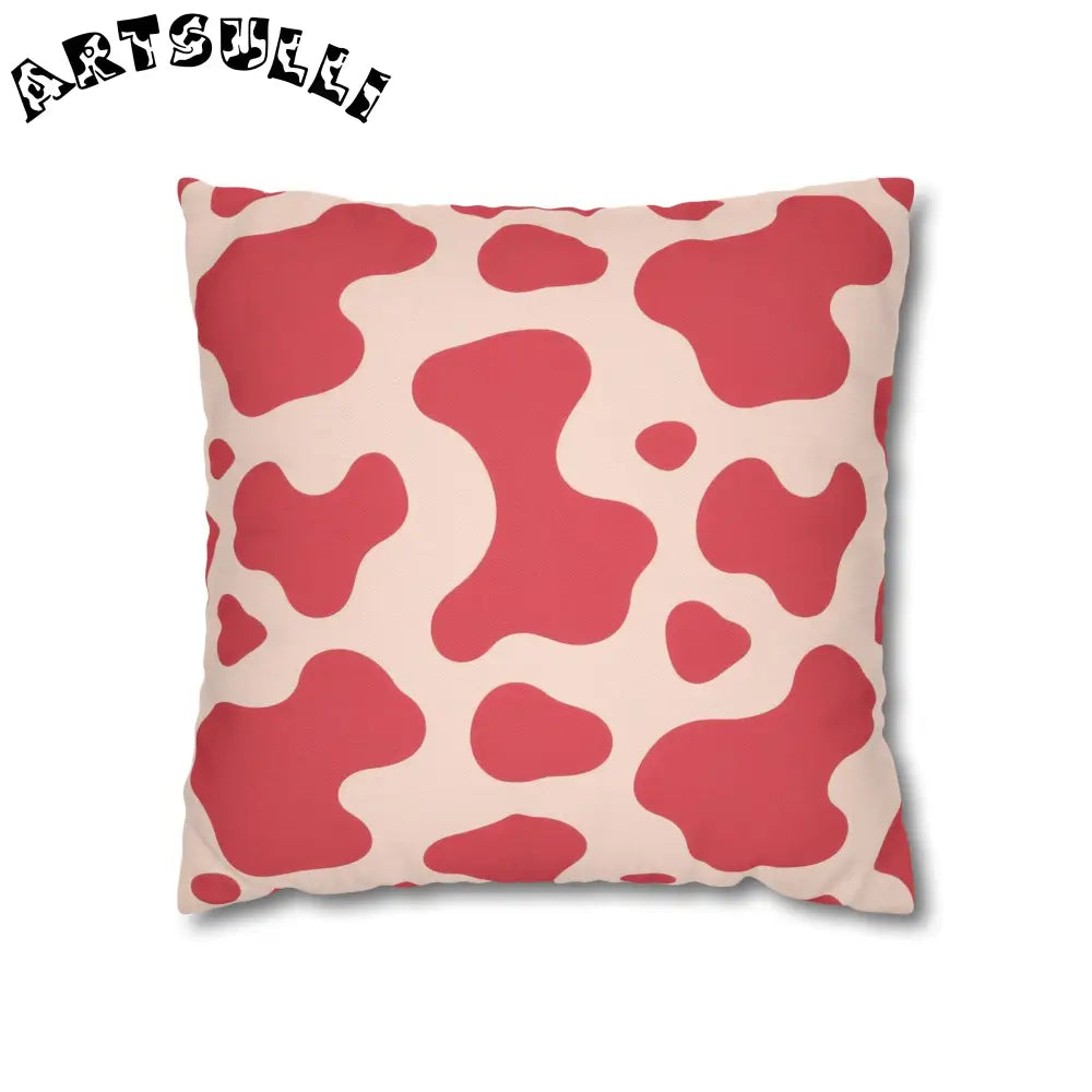 JAKKOUTTHEBXX Pink Cow Illustration Printed Throw Pillow 2025