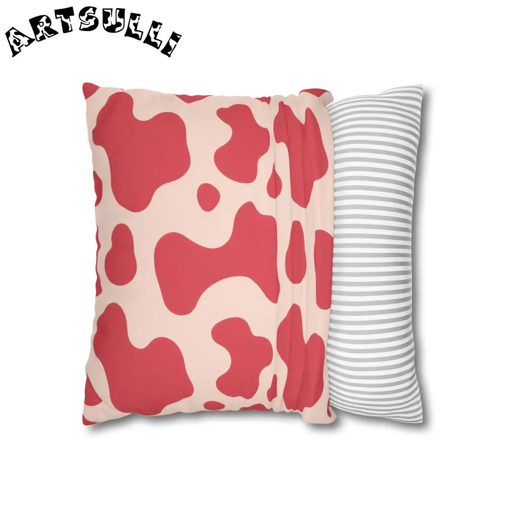 JAKKOUTTHEBXX Pink Cow Illustration Printed Throw Pillow 2025