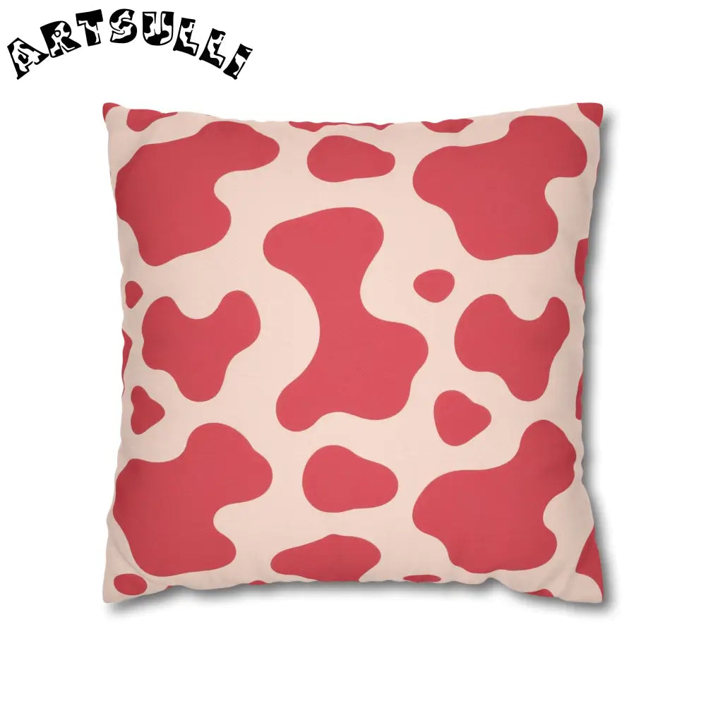 JAKKOUTTHEBXX Pink Cow Illustration Printed Throw Pillow 2025