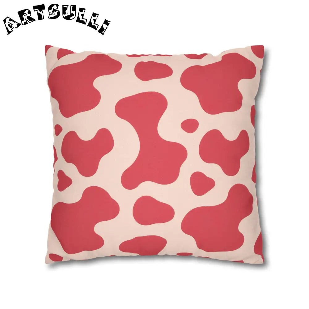 JAKKOUTTHEBXX Pink Cow Illustration Printed Throw Pillow 2025