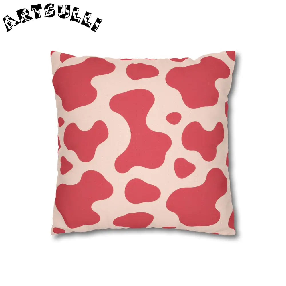 JAKKOUTTHEBXX Pink Cow Illustration Printed Throw Pillow 2025